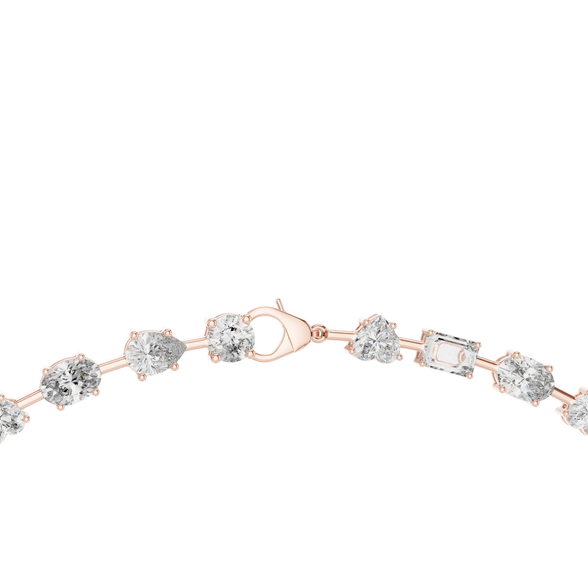 Mixed Fancy-Cut Diamond Station Necklace