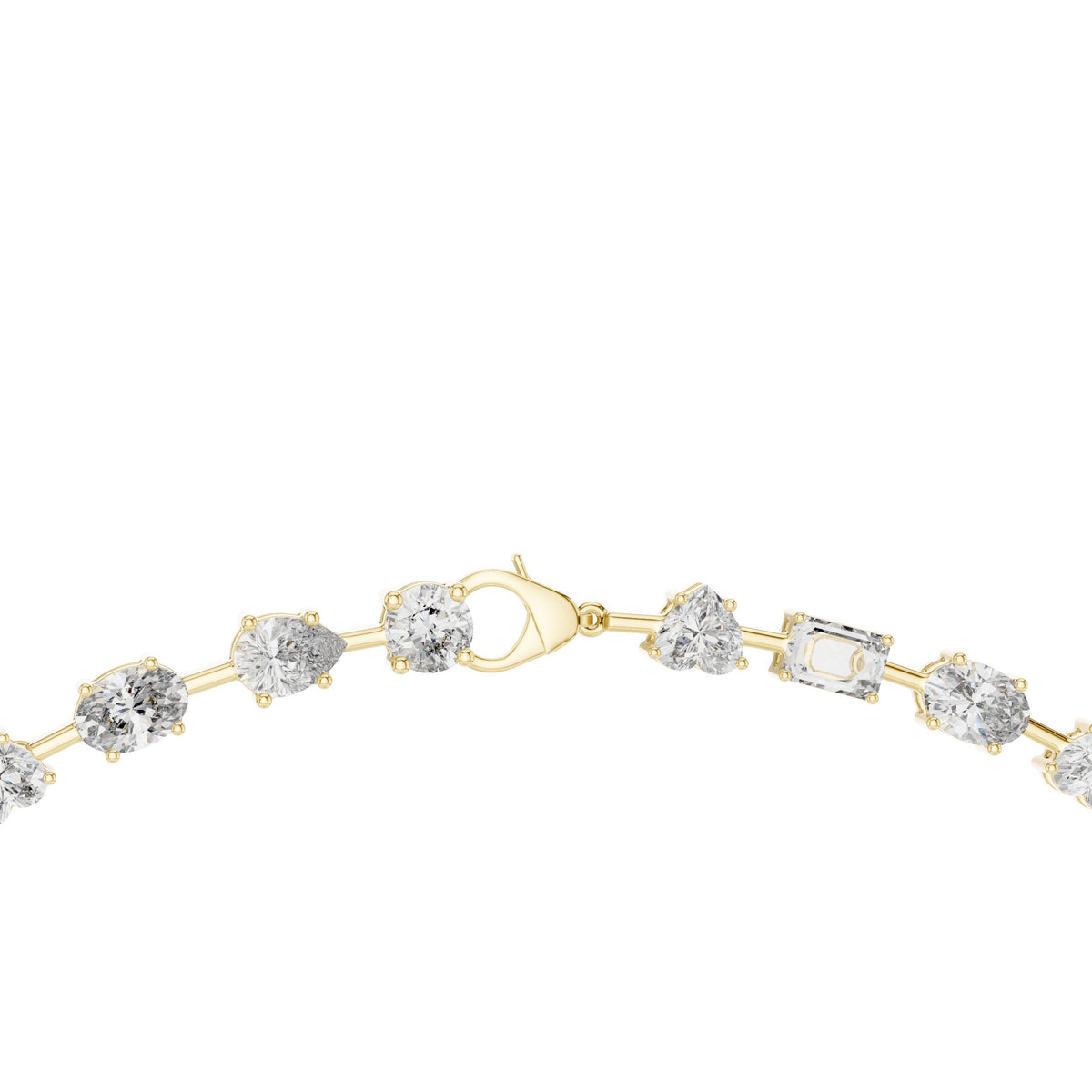 Mixed Fancy-Cut Diamond Station Necklace