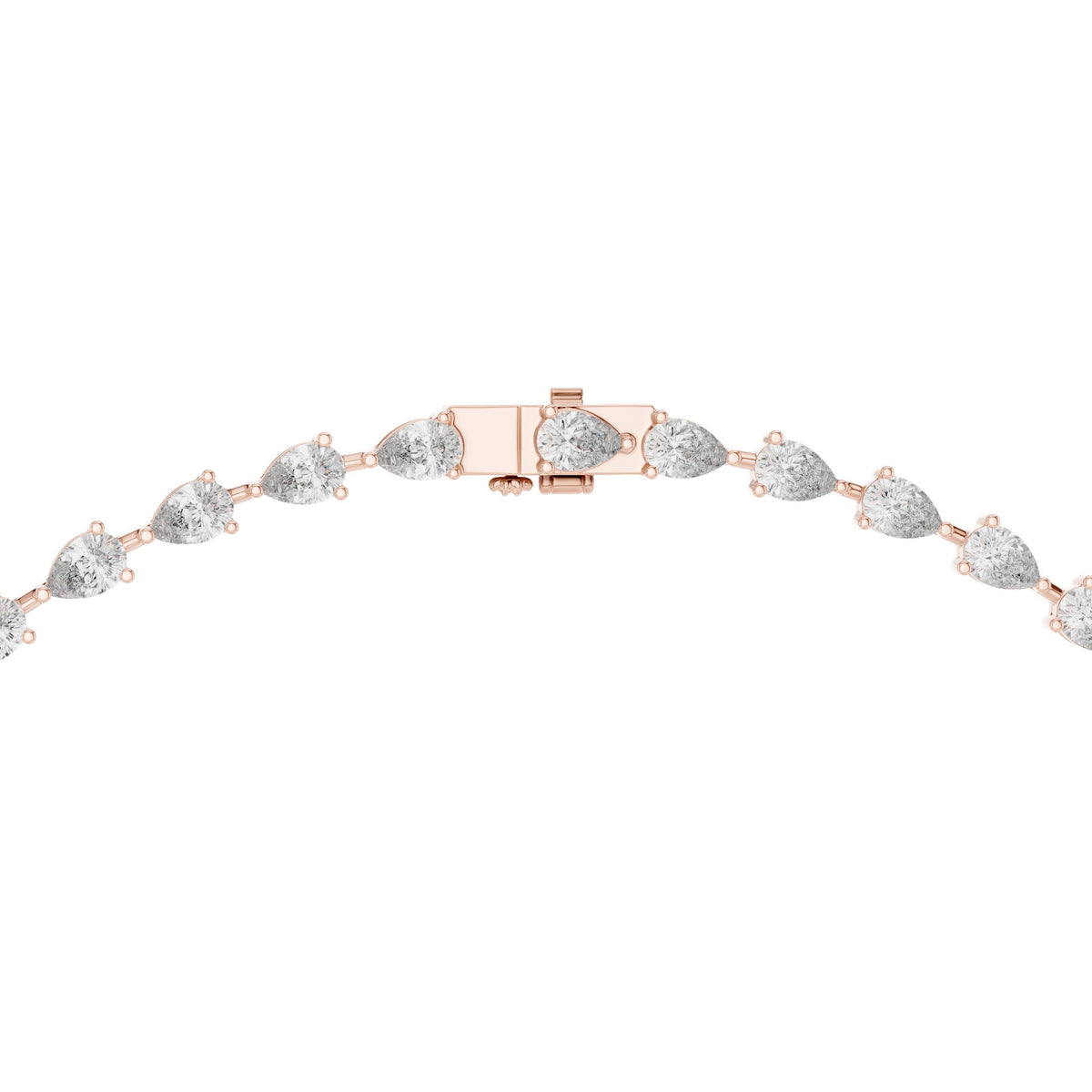 Oval and Baguette Alternating Tennis Necklace