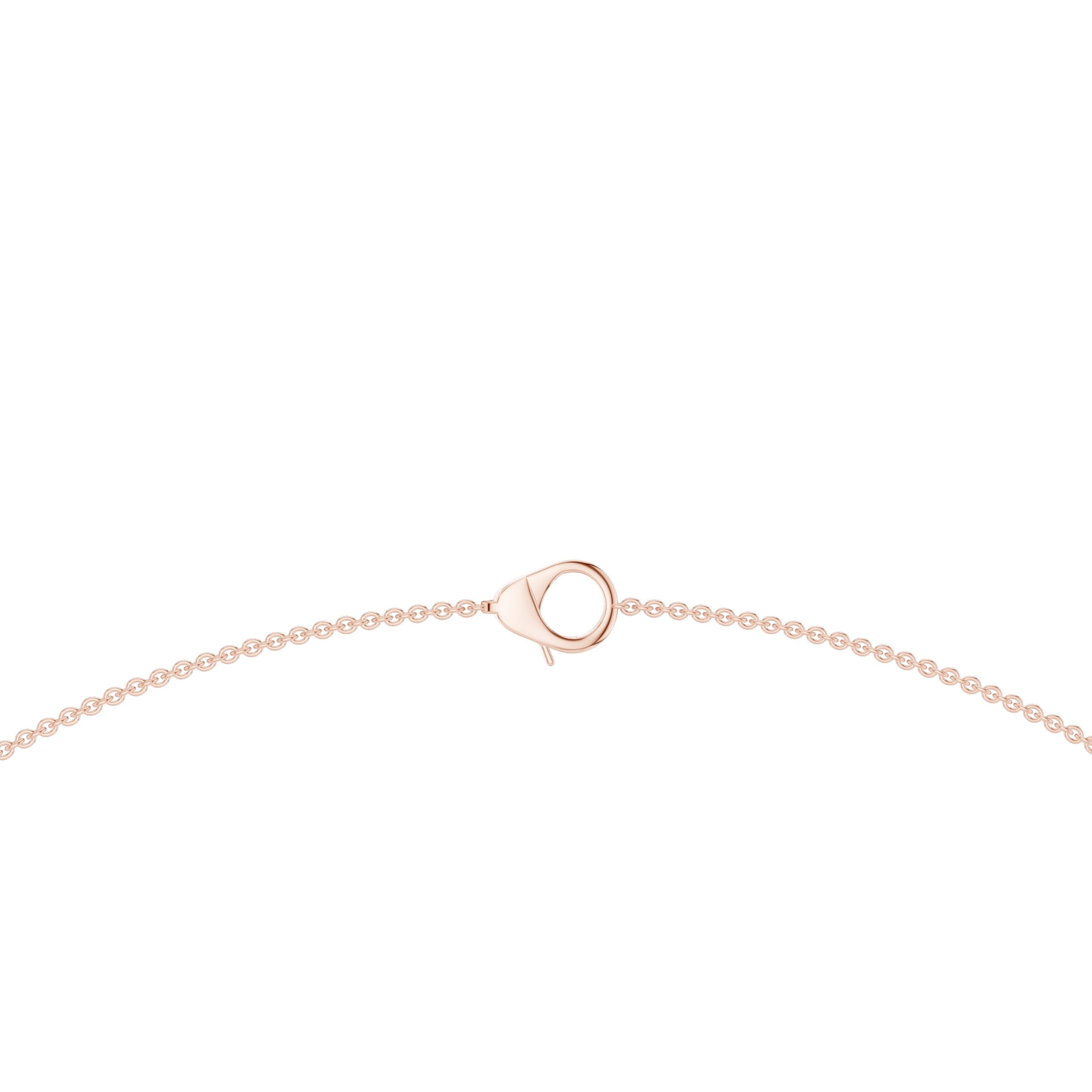 Mixed-Cut Bezel Station Chain Necklace in Rose Gold - VYKA Diamonds