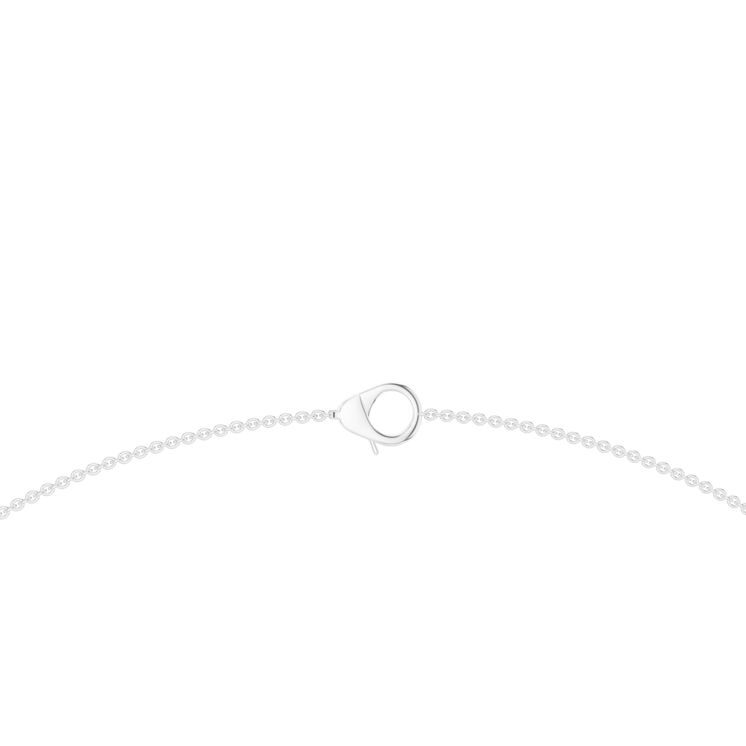 Mixed-Cut Bezel Station Chain Necklace in White Gold - VYKA Diamonds