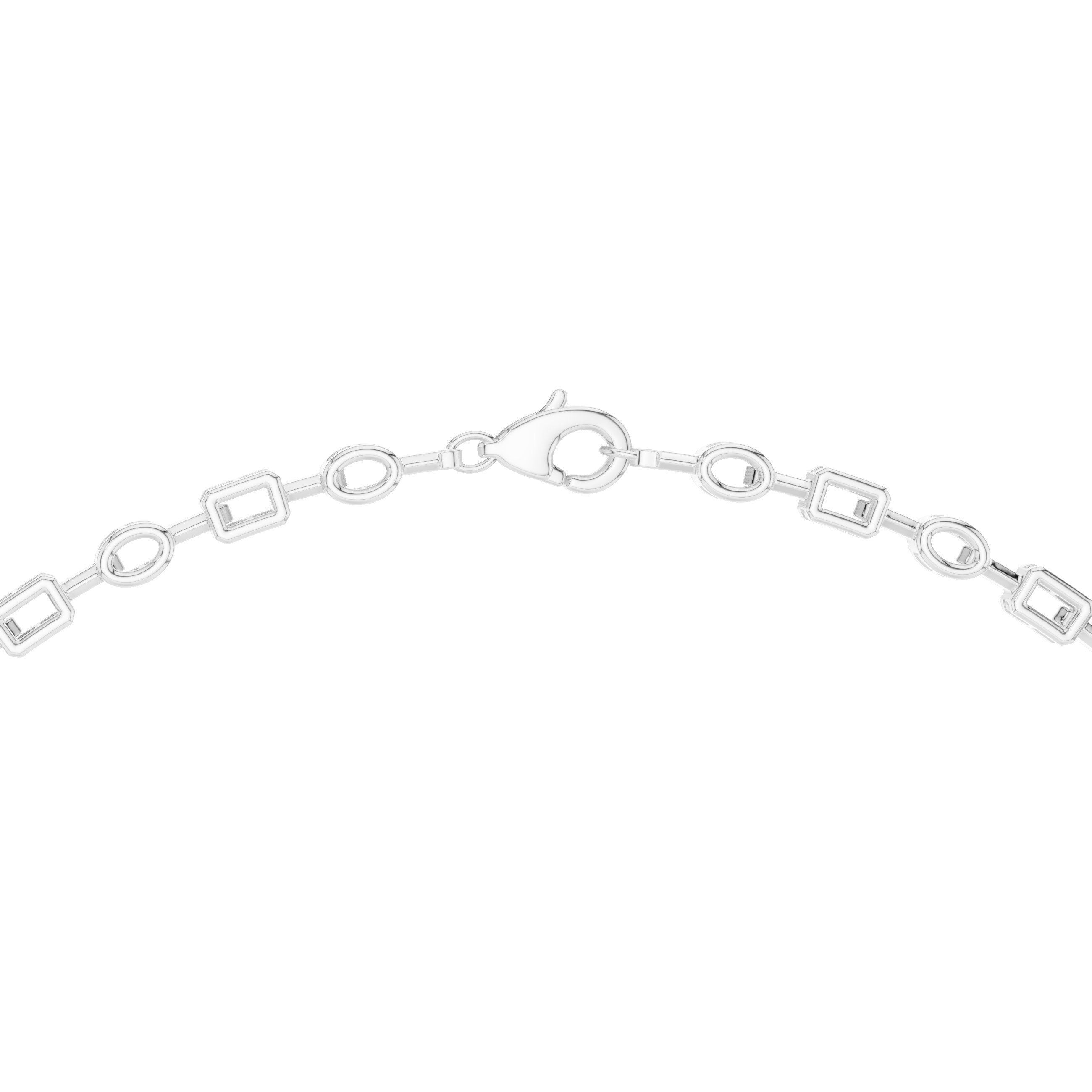 Mixed Fancy-Cut Emerald Halo Y-Drop Necklace in White Gold - VYKA Diamonds