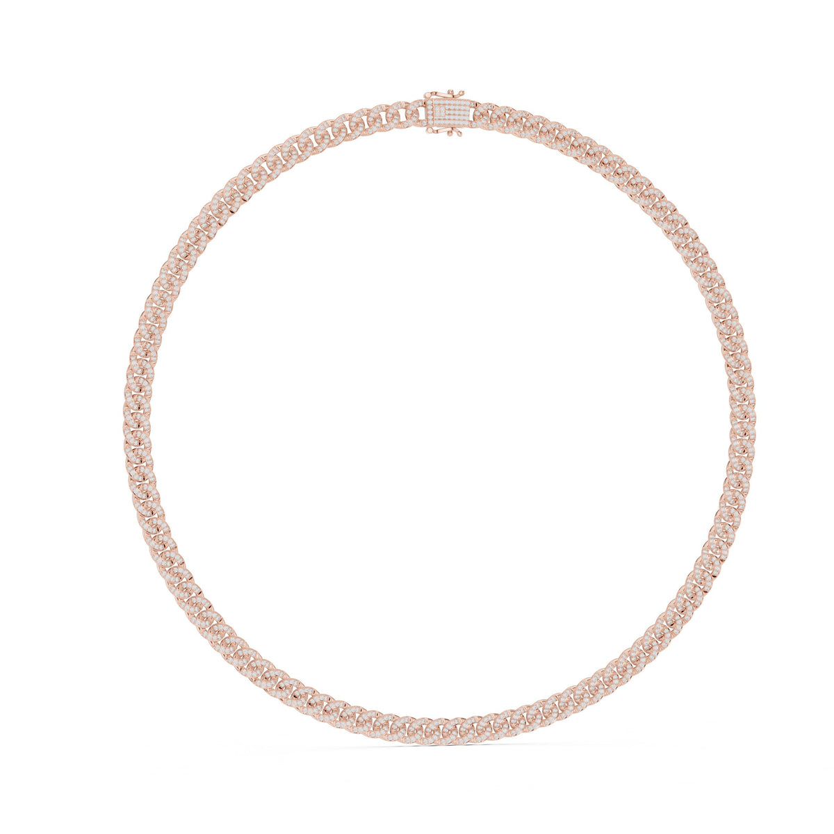 عقد كوبي بألماس باڤيه in Rose Gold - VYKA Diamonds