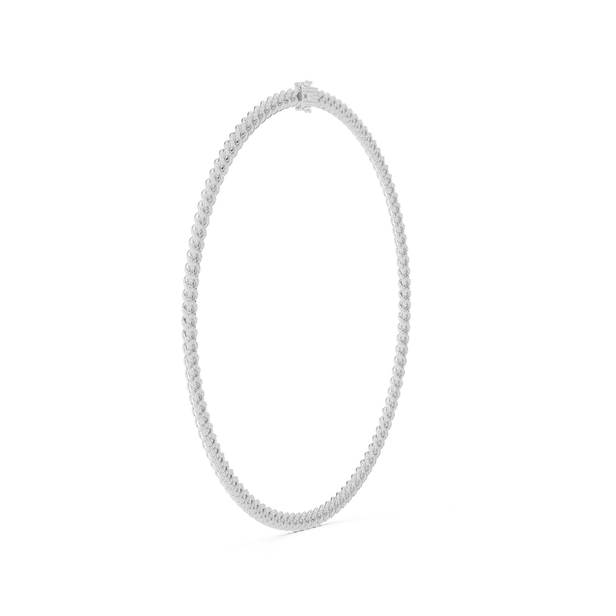 Pave Cuban Link Diamond Necklace