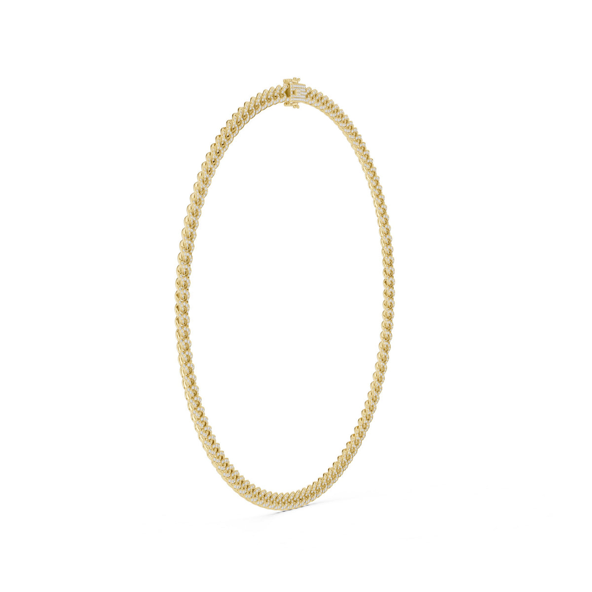 Pave Cuban Link Diamond Necklace