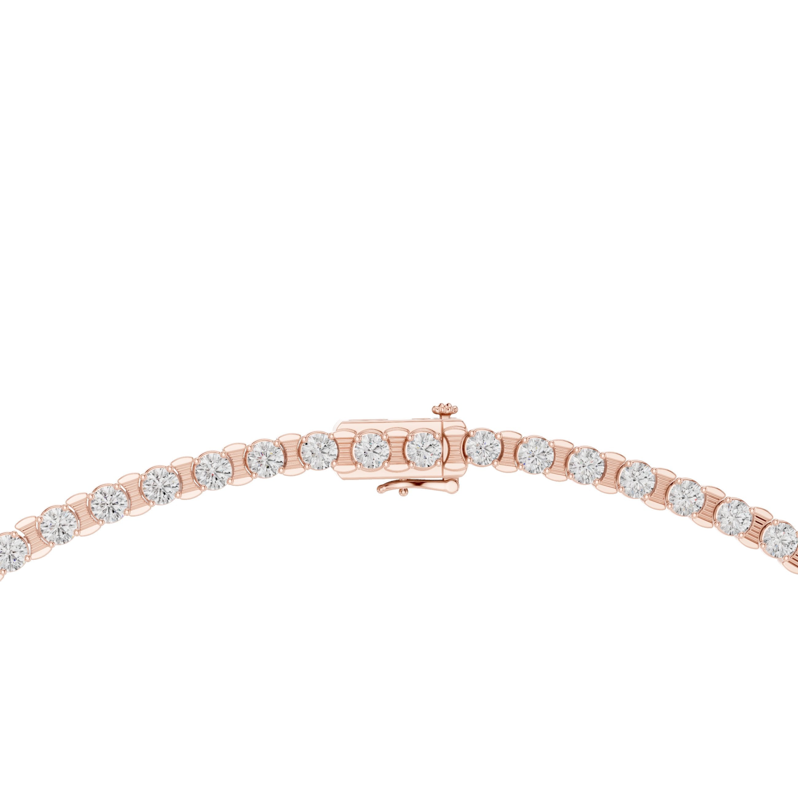 تعليقة تنس دائرية مرصّعة بأحجار متجمعة in Rose Gold - VYKA Diamonds
