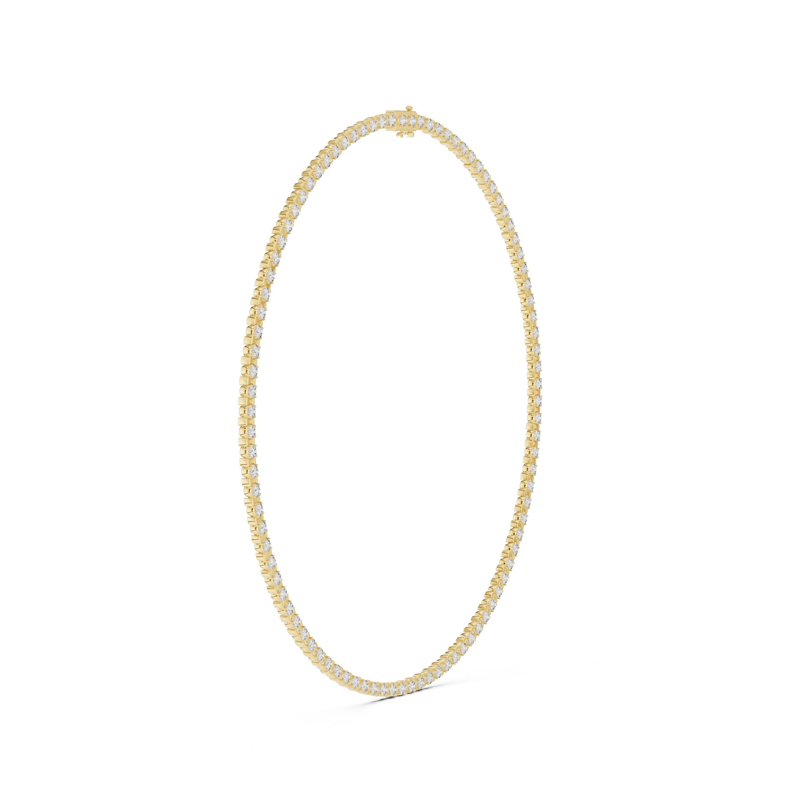 تعليقة تنس دائرية مرصّعة بأحجار متجمعة in Yellow Gold - VYKA Diamonds