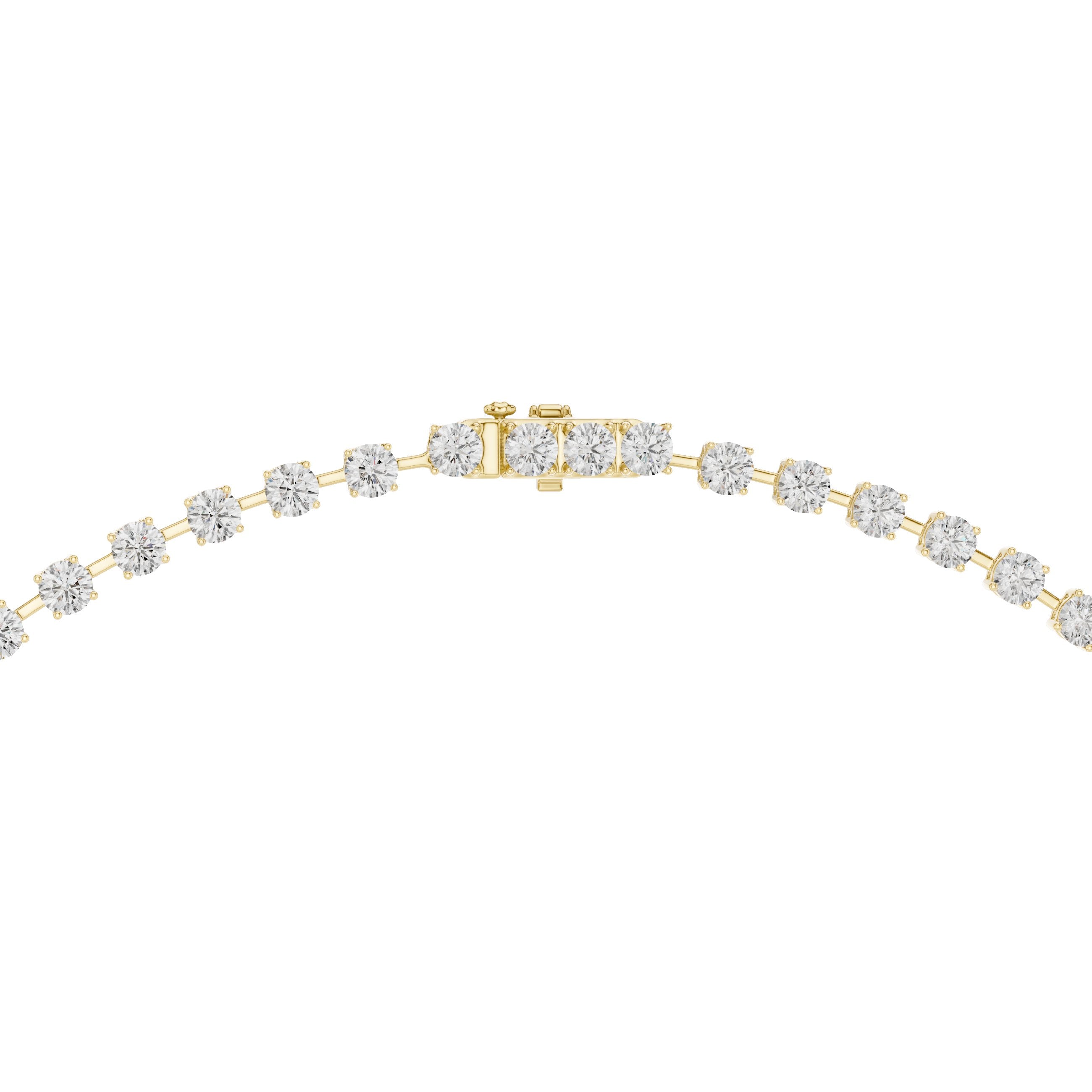 Classic Curb Chain Diamond Necklace in Yellow Gold - VYKA Diamonds