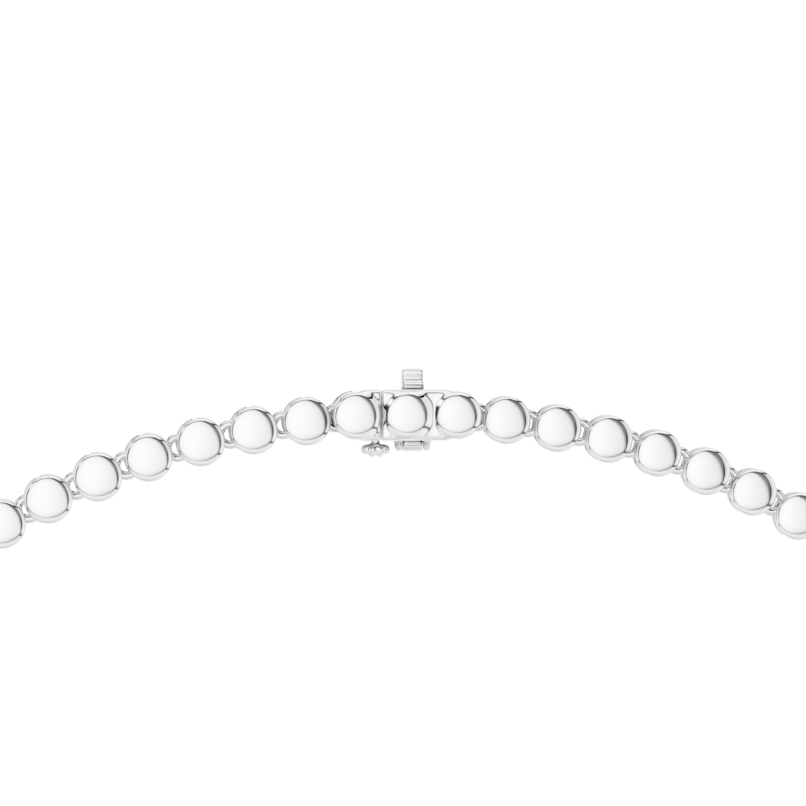 Graduated Halo Pear Drop Tennis Necklace in White Gold - VYKA Diamonds
