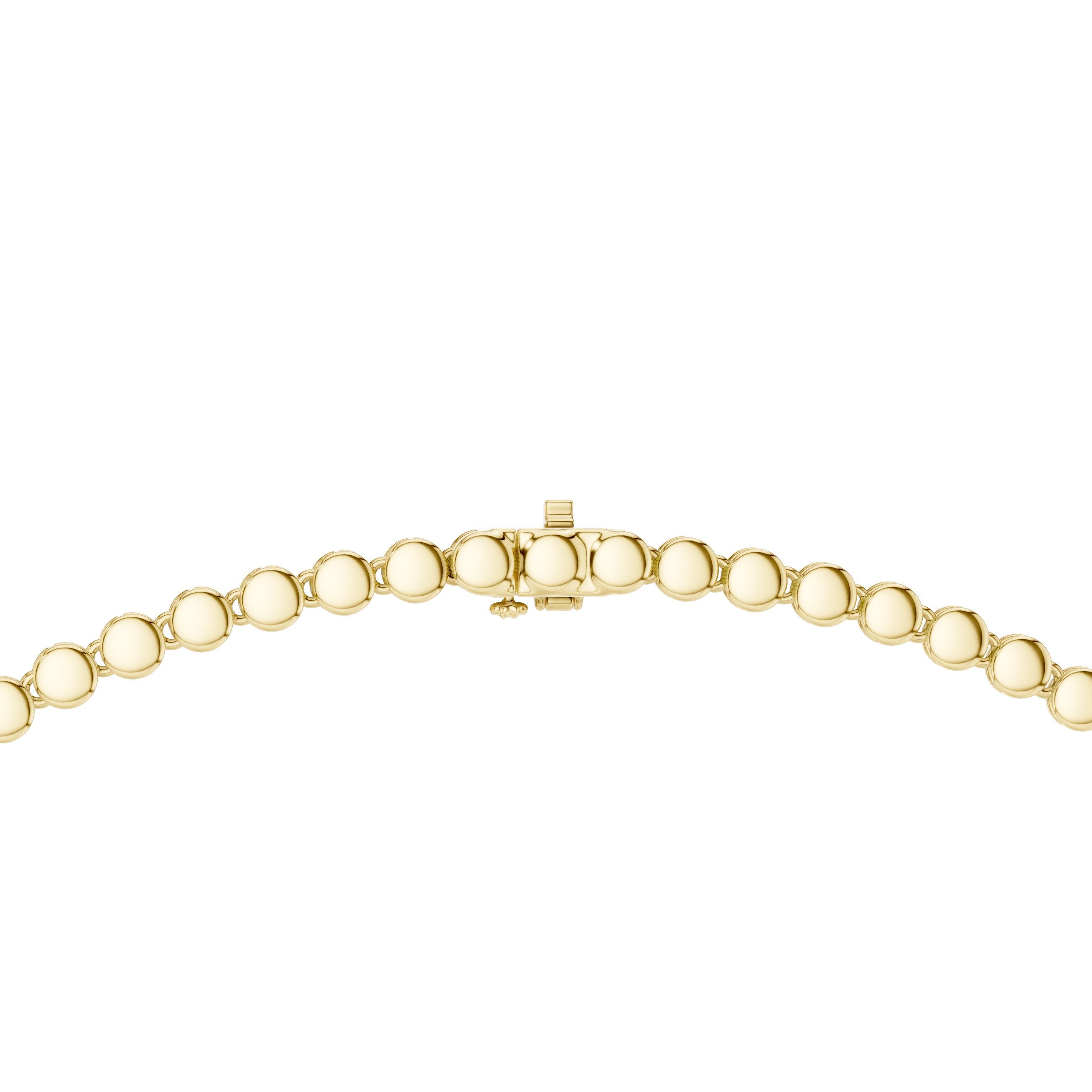 Graduated Halo Pear Drop Tennis Necklace in Yellow Gold - VYKA Diamonds