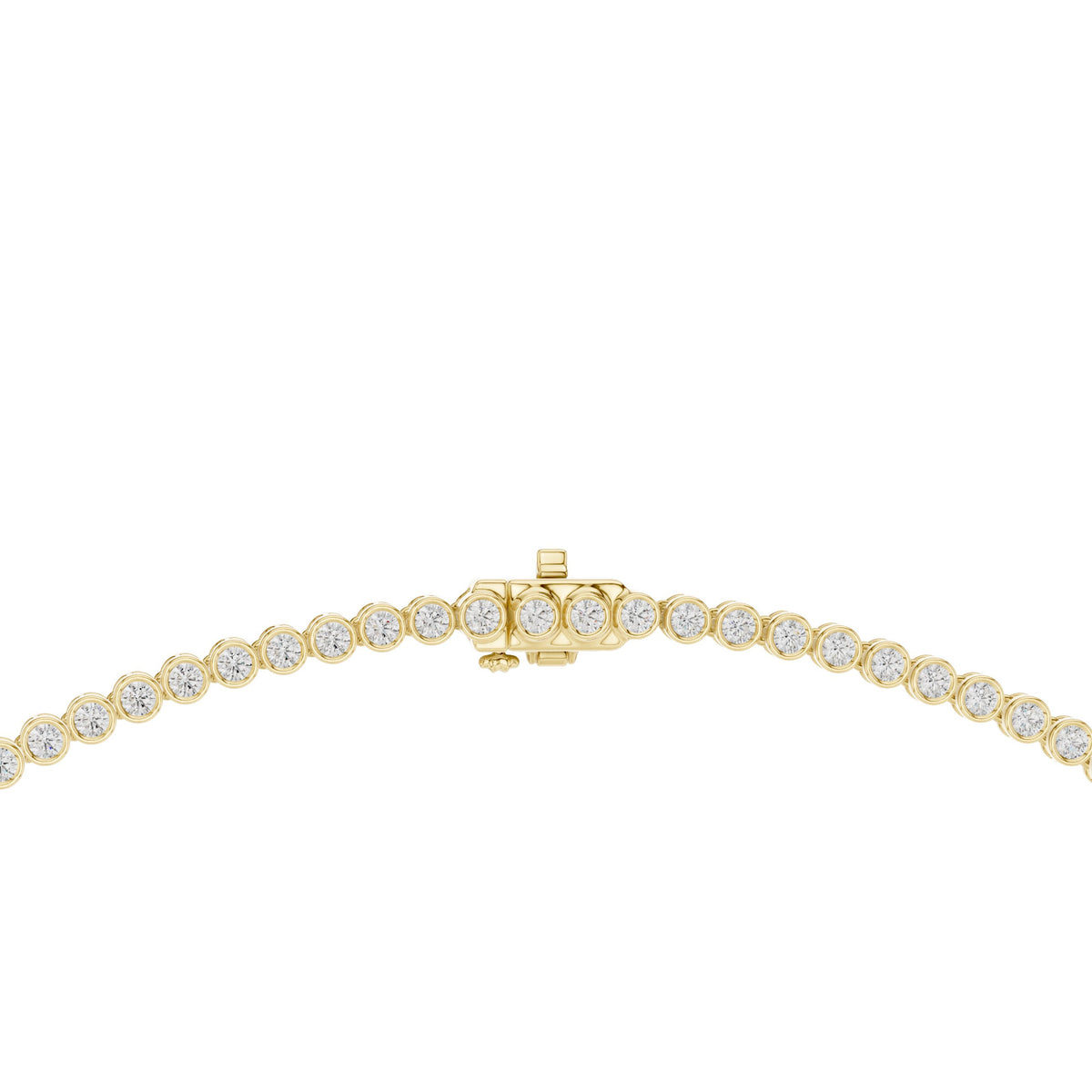 Graduated Bezel Halo Riviere Necklace