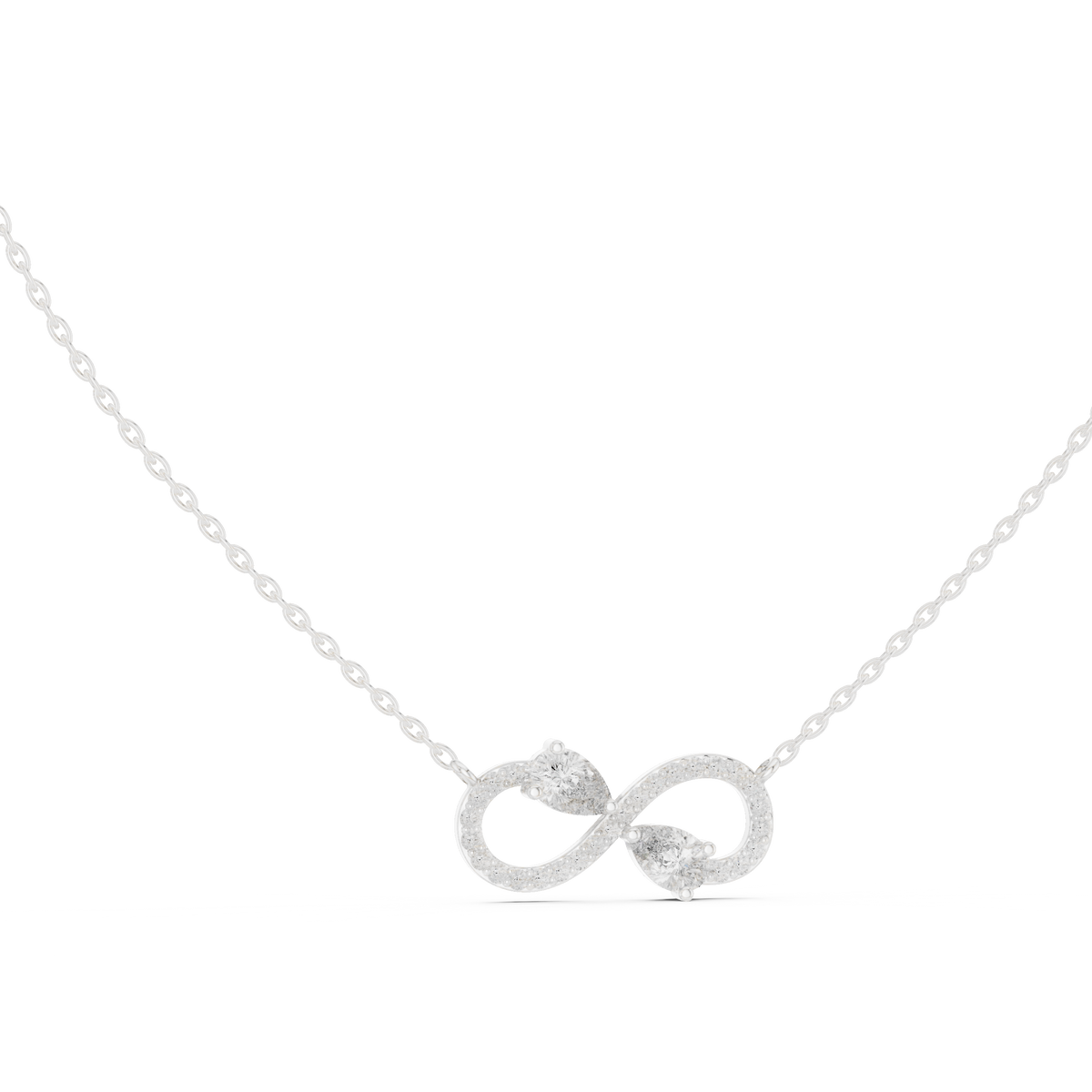 Pear Diamond Infinity Necklace