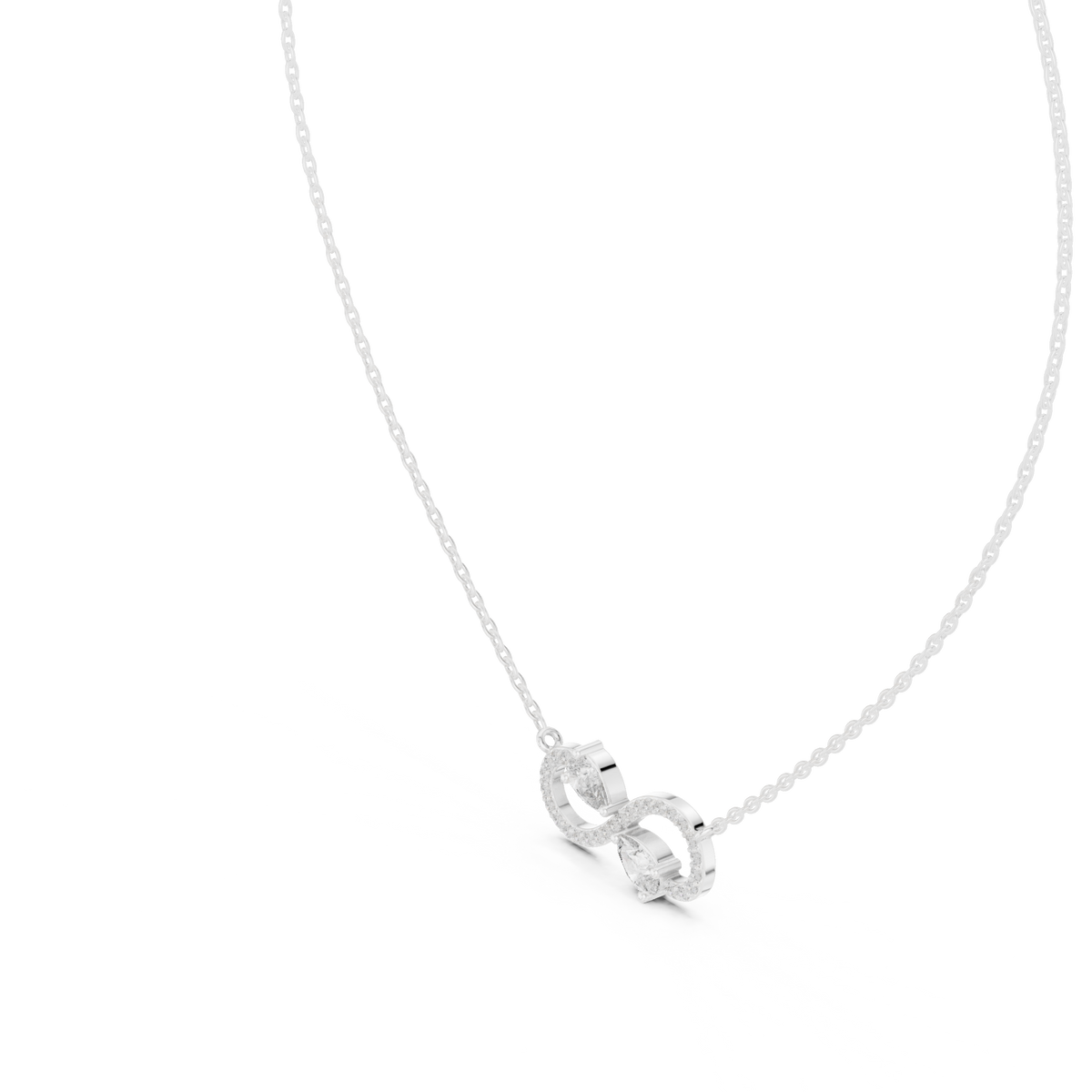 Pear Diamond Infinity Necklace