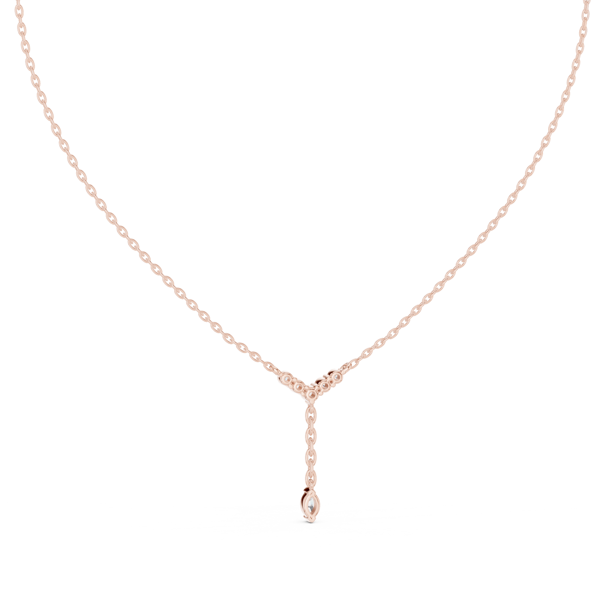Marquise Drop Y Lariat Diamond Necklace