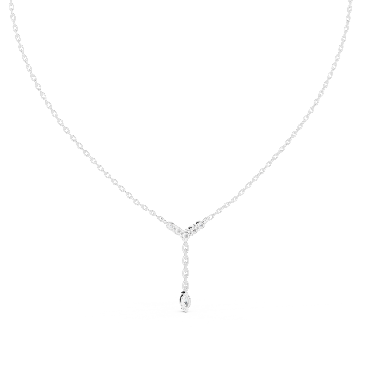 Marquise Drop Y Lariat Diamond Necklace