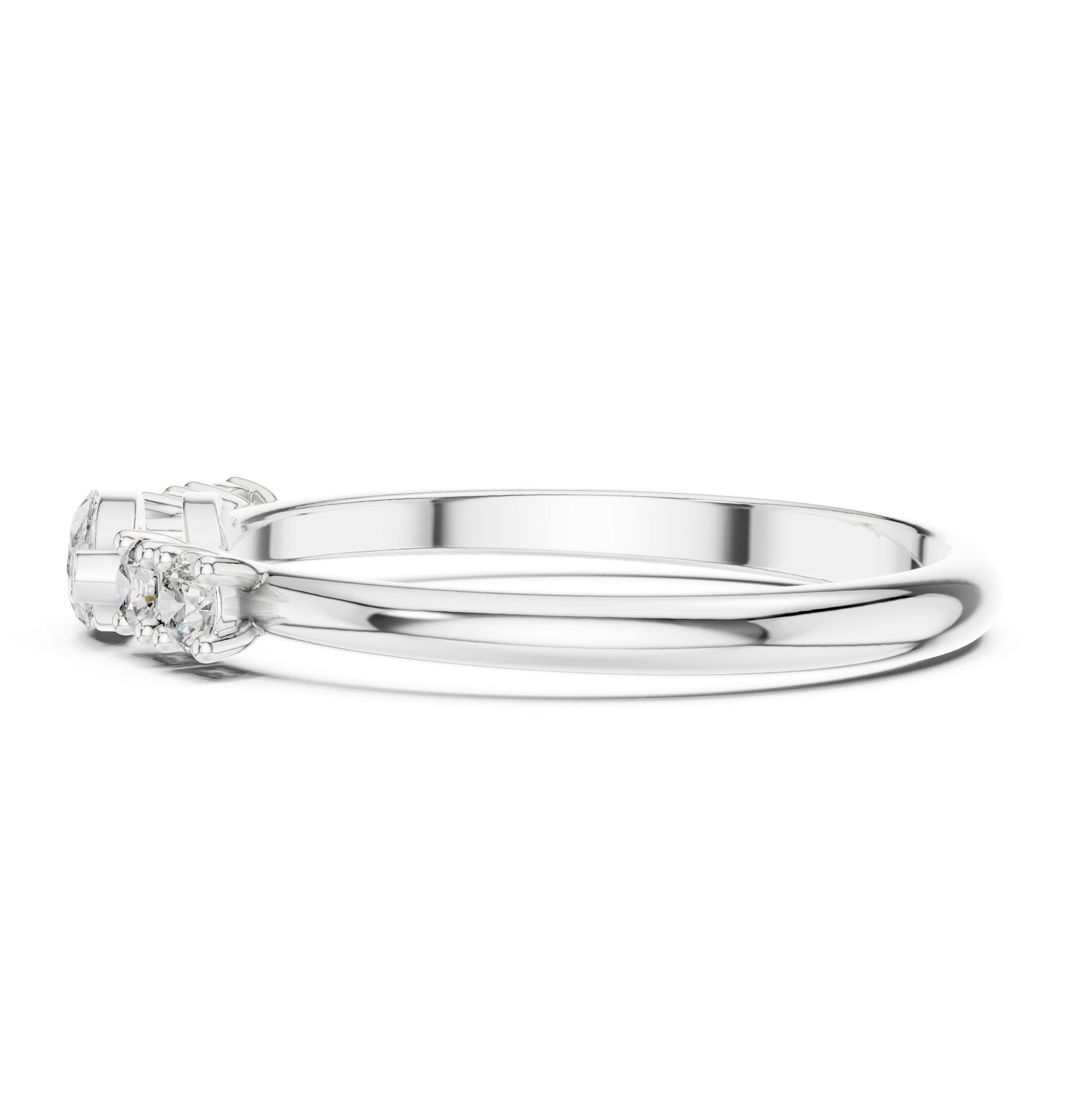 Prestige Split Shank Diamond Engagement Ring in White Gold - VYKA Diamonds