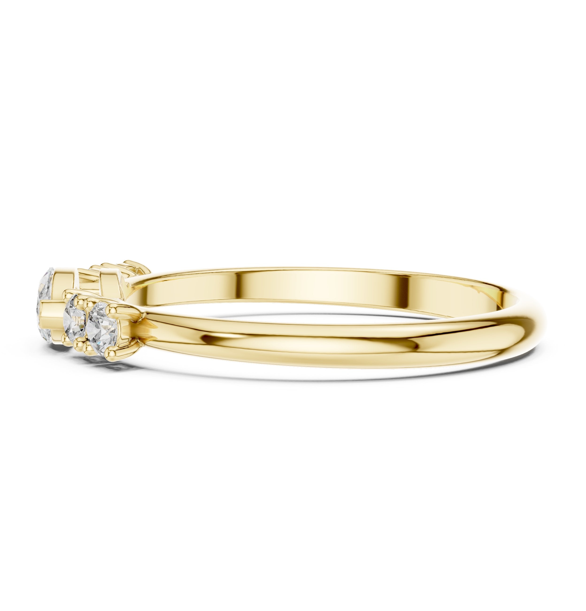 Prestige Split Shank Diamond Engagement Ring in Yellow Gold - VYKA Diamonds