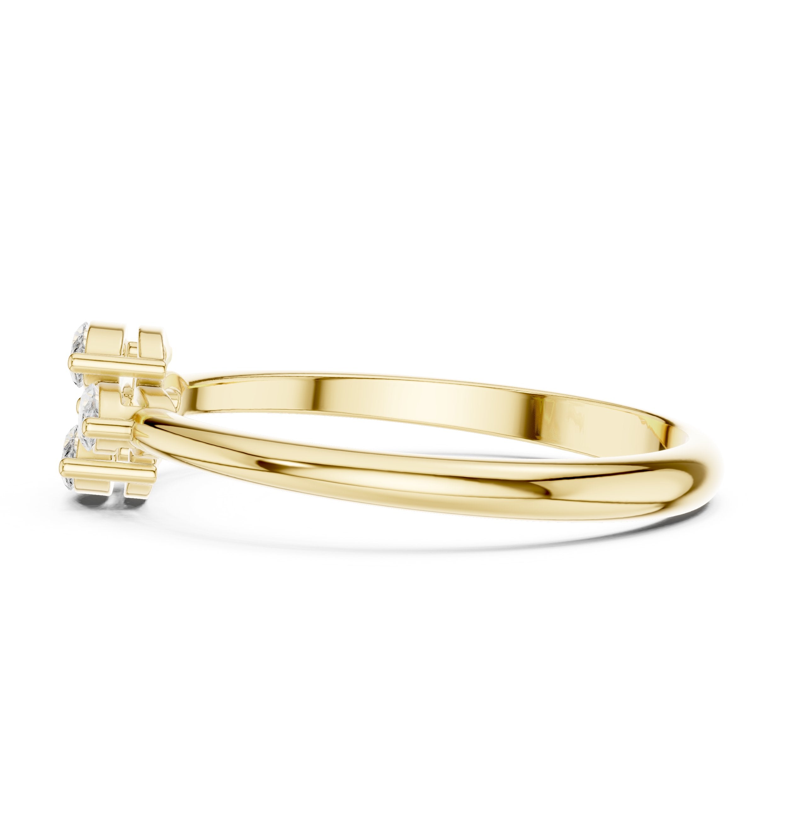 Marquise Flower Cluster Diamond Ring in Yellow Gold - VYKA Diamonds