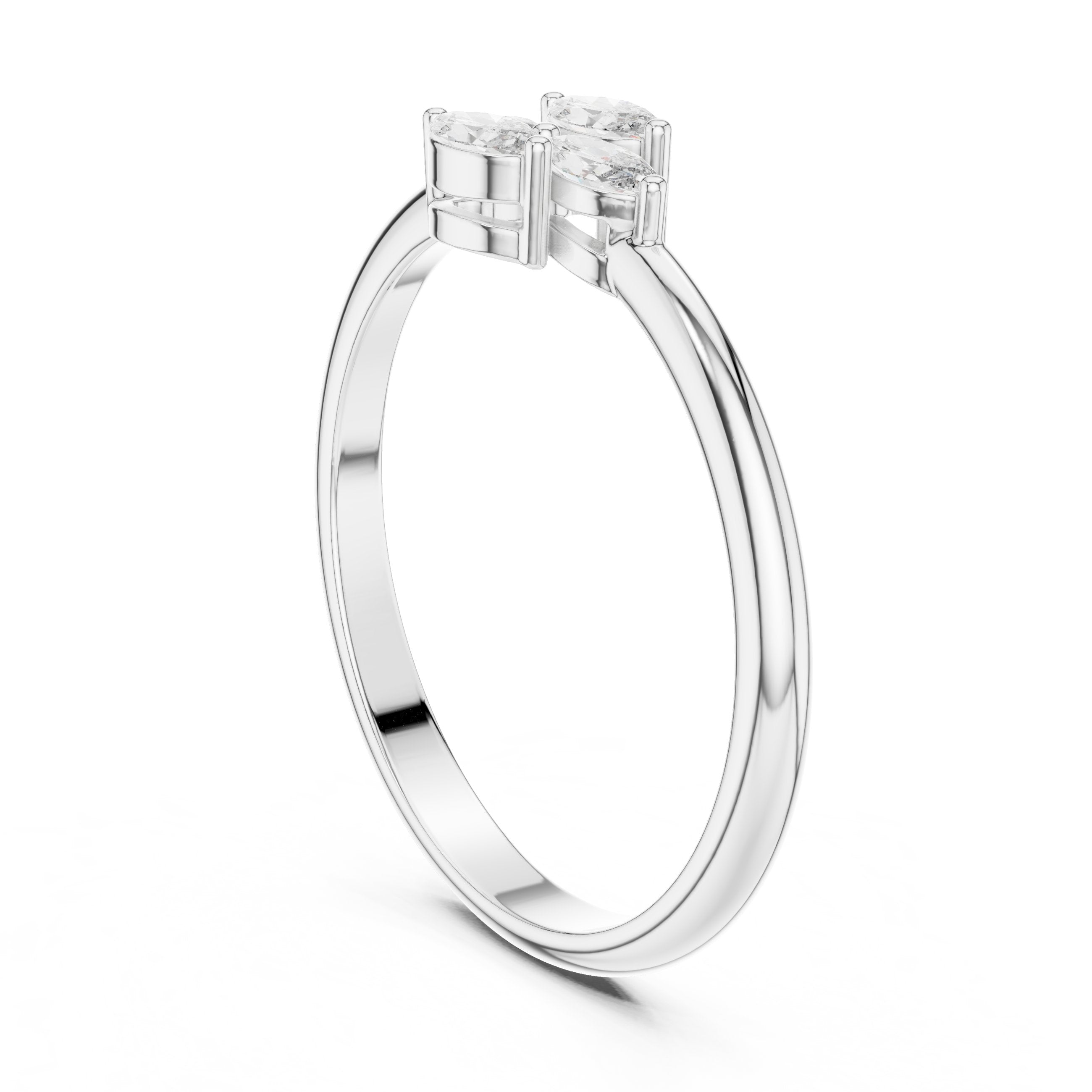 Marquise Flower Cluster Diamond Ring in White Gold - VYKA Diamonds