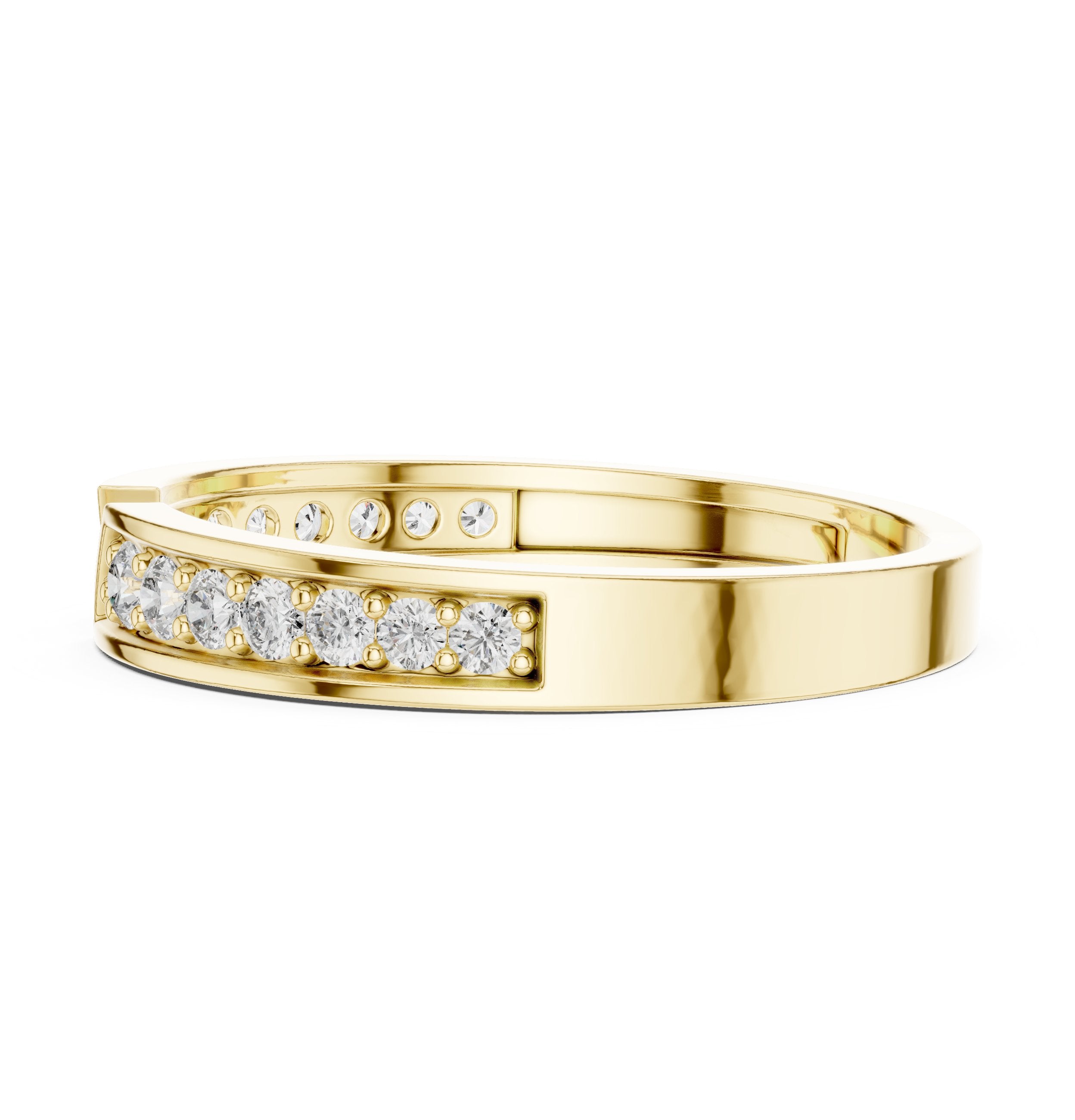 Graceful Floral Diamond Engagement Ring in Yellow Gold - VYKA Diamonds