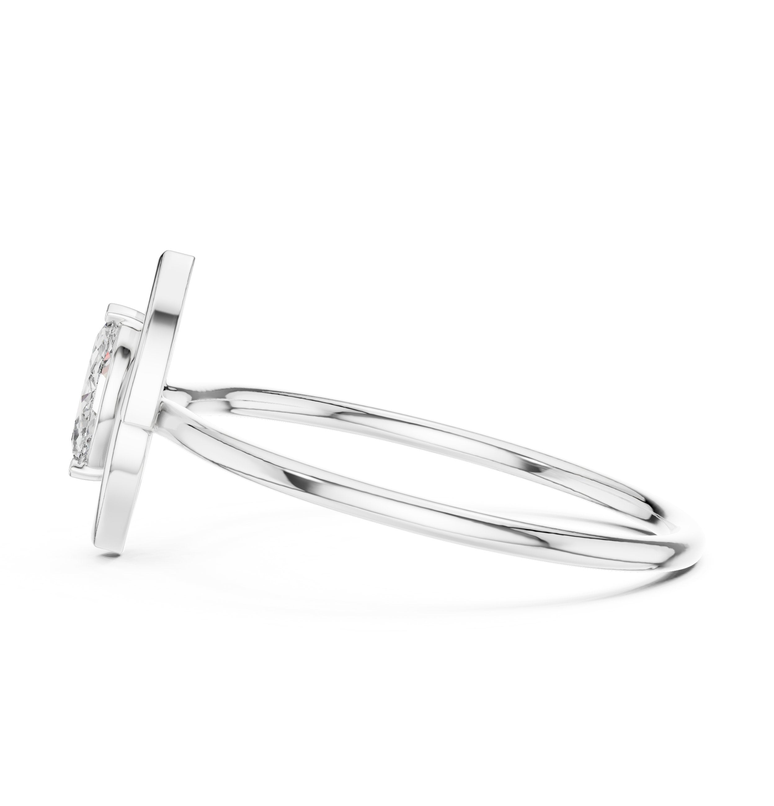 Captivating Hidden Halo Diamond Engagement Ring in White Gold - VYKA Diamonds