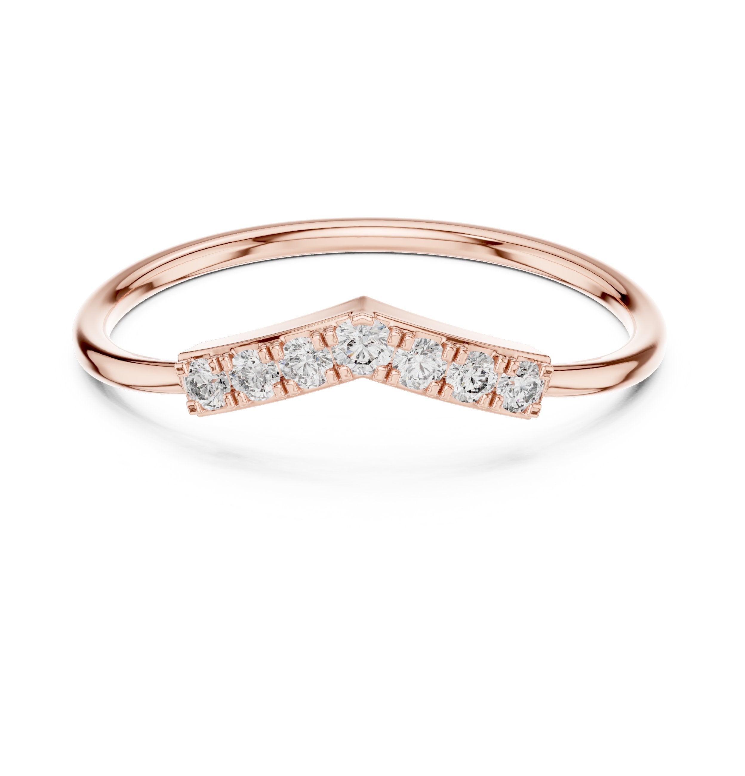 Elite Floral Diamond Engagement Ring in Rose Gold - VYKA Diamonds