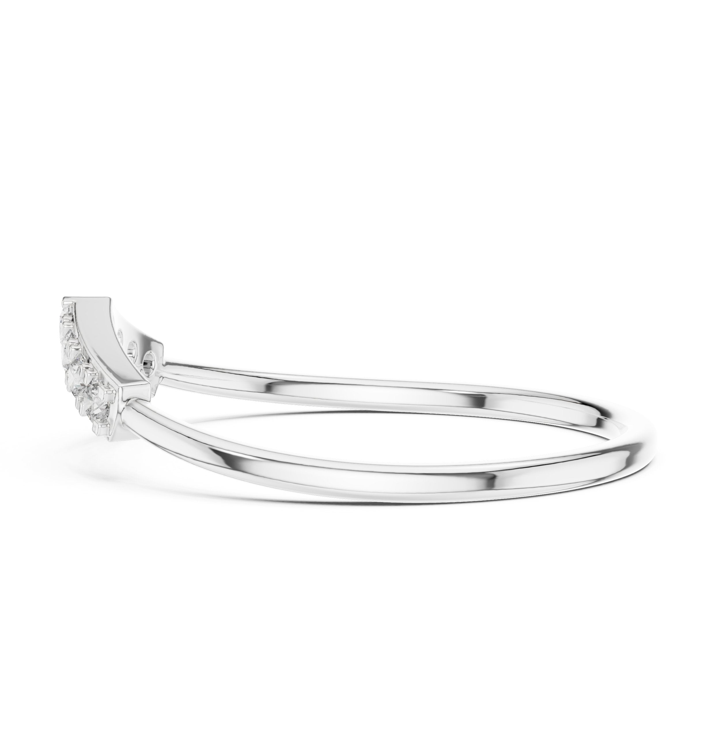 Elite Floral Diamond Engagement Ring in White Gold - VYKA Diamonds