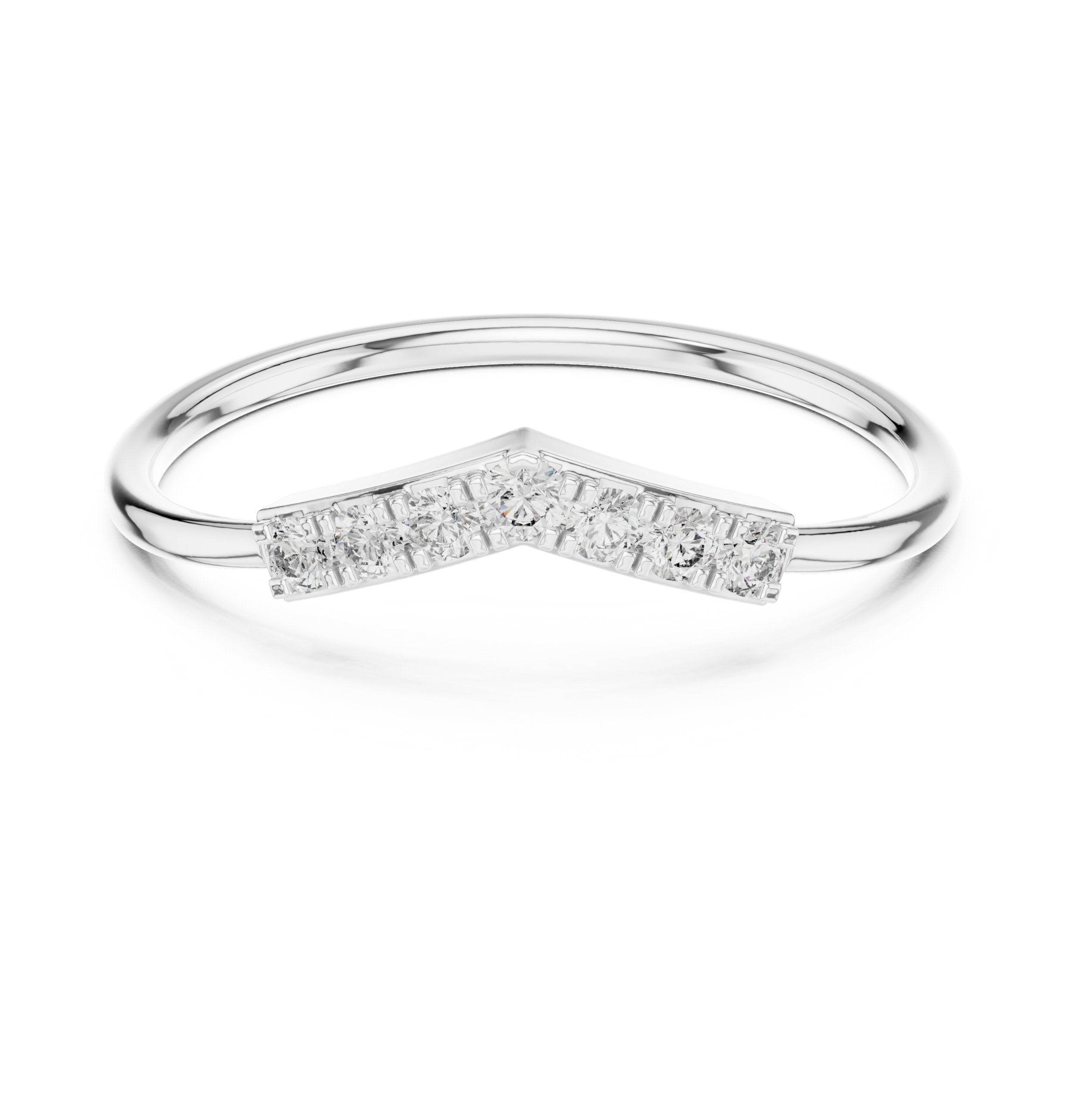 Elite Floral Diamond Engagement Ring in White Gold - VYKA Diamonds