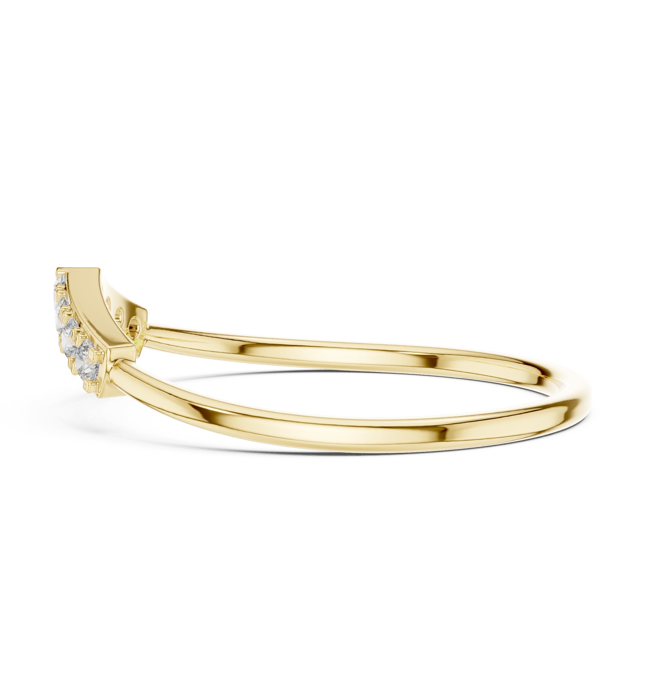 Elite Floral Diamond Engagement Ring in Yellow Gold - VYKA Diamonds