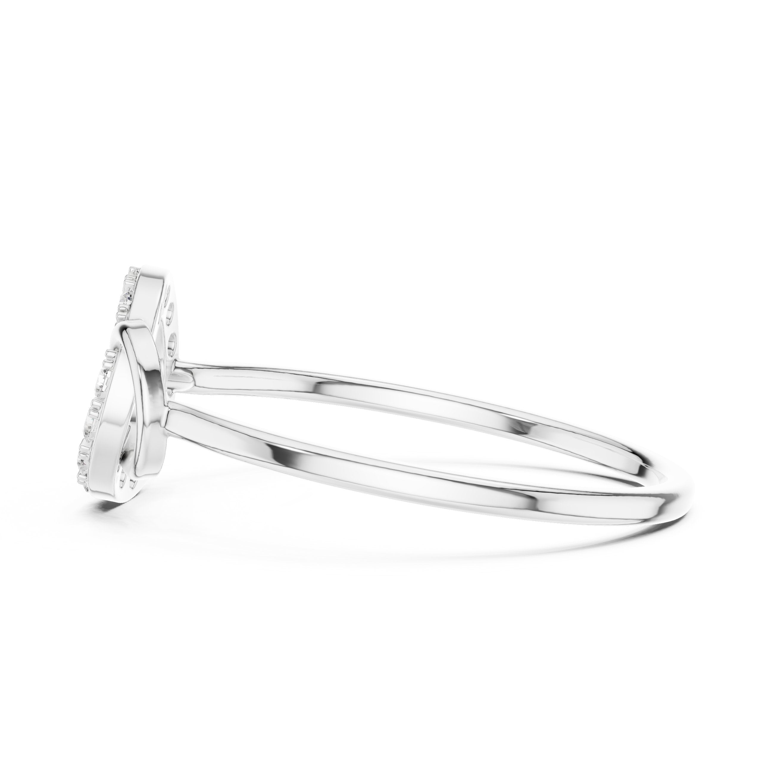 Interlocking Circles Diamond Ring in White Gold - VYKA Diamonds