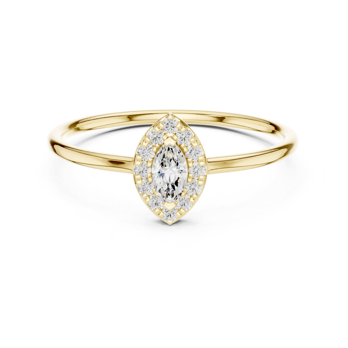 Crystal Twisted Diamond Engagement Ring