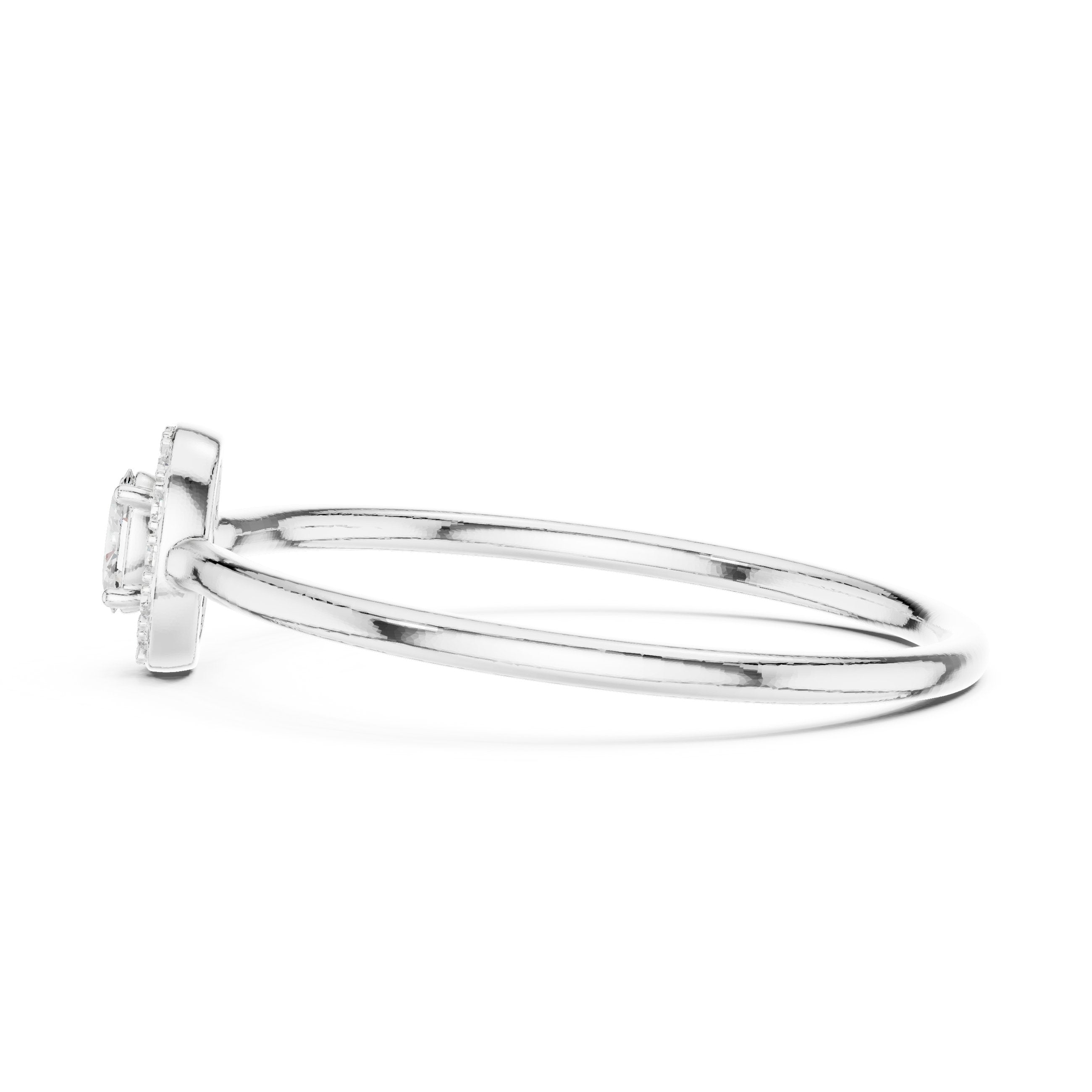 Bold Filigree Diamond Engagement Ring in White Gold - VYKA Diamonds
