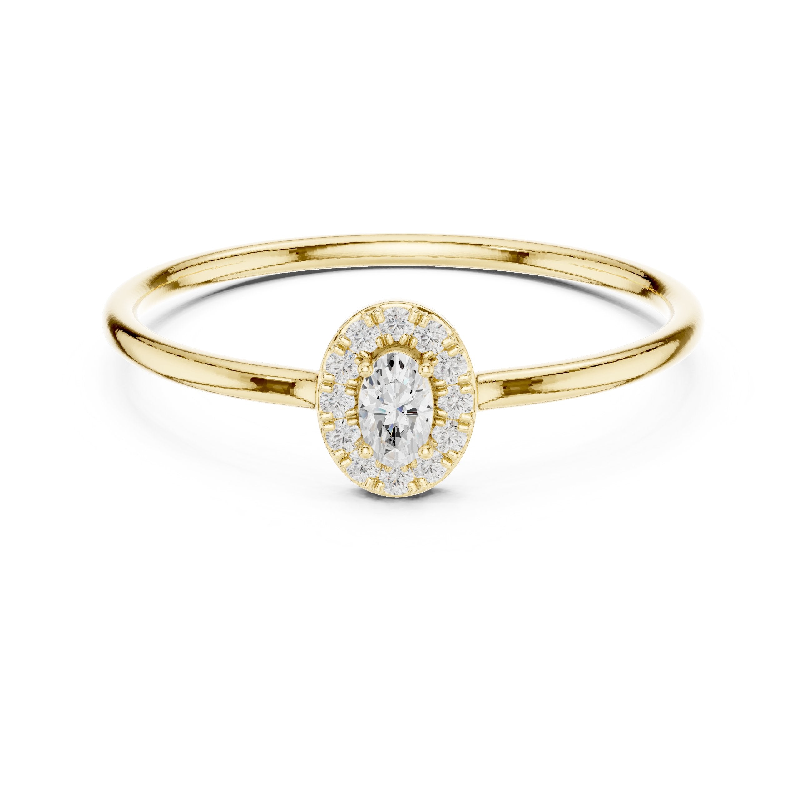 Bold Filigree Diamond Engagement Ring in Yellow Gold - VYKA Diamonds