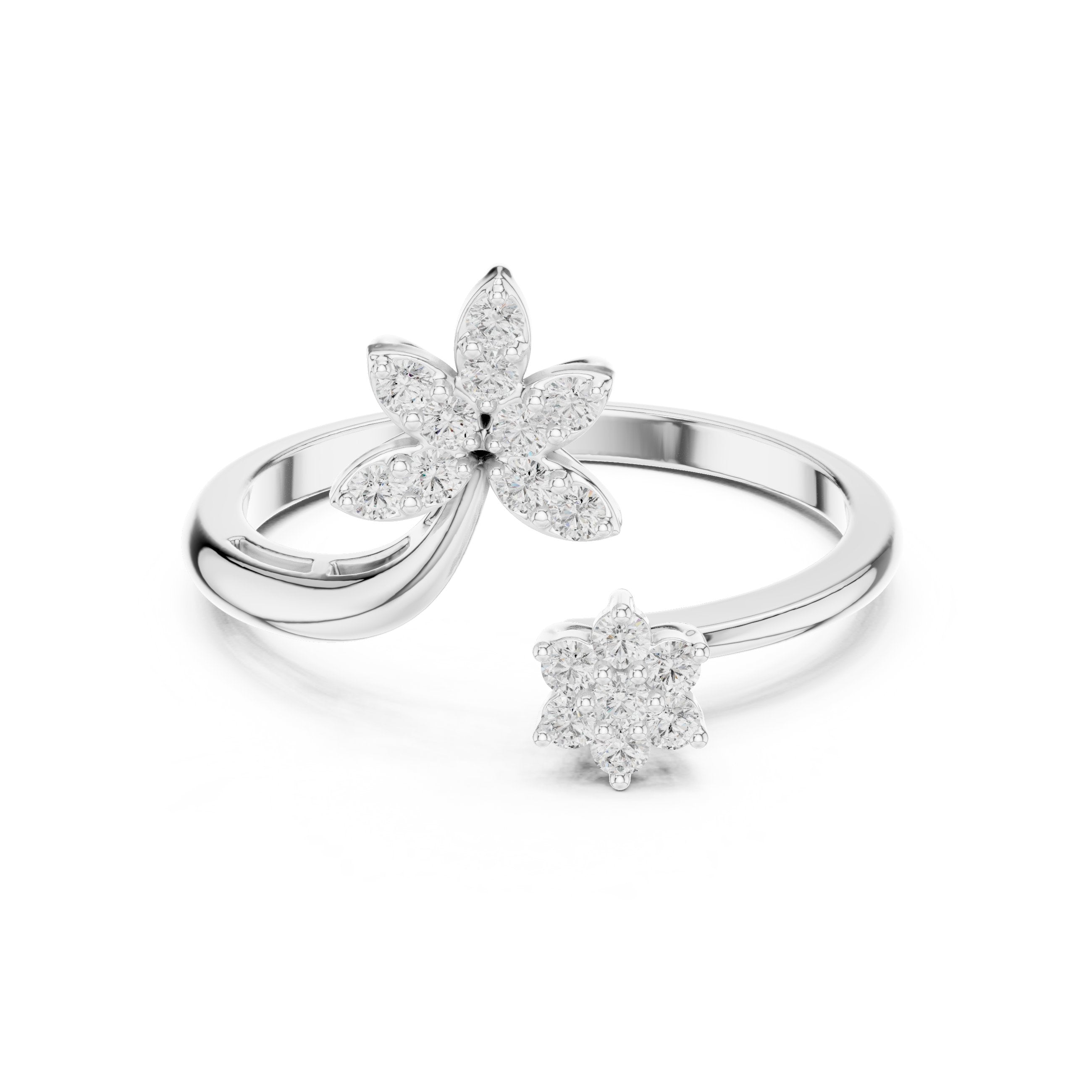 Dawn Cathedral Diamond Engagement Ring in White Gold - VYKA Diamonds