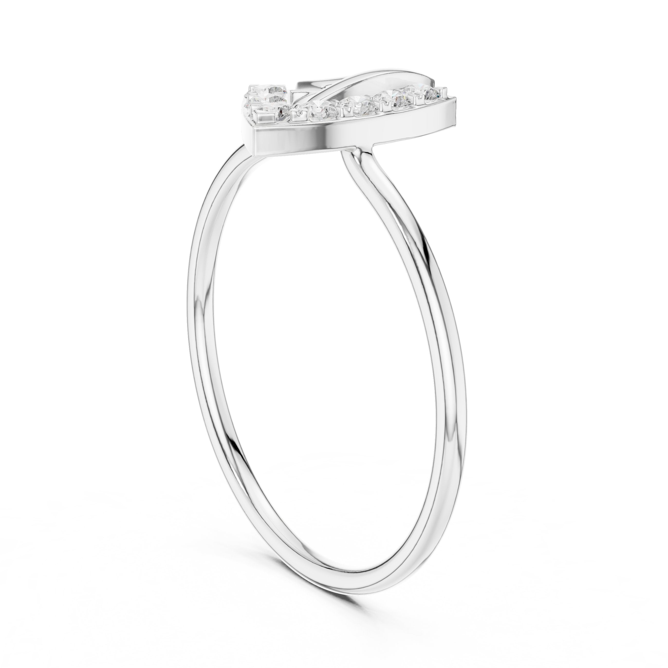 Opulent Twisted Diamond Engagement Ring in White Gold - VYKA Diamonds