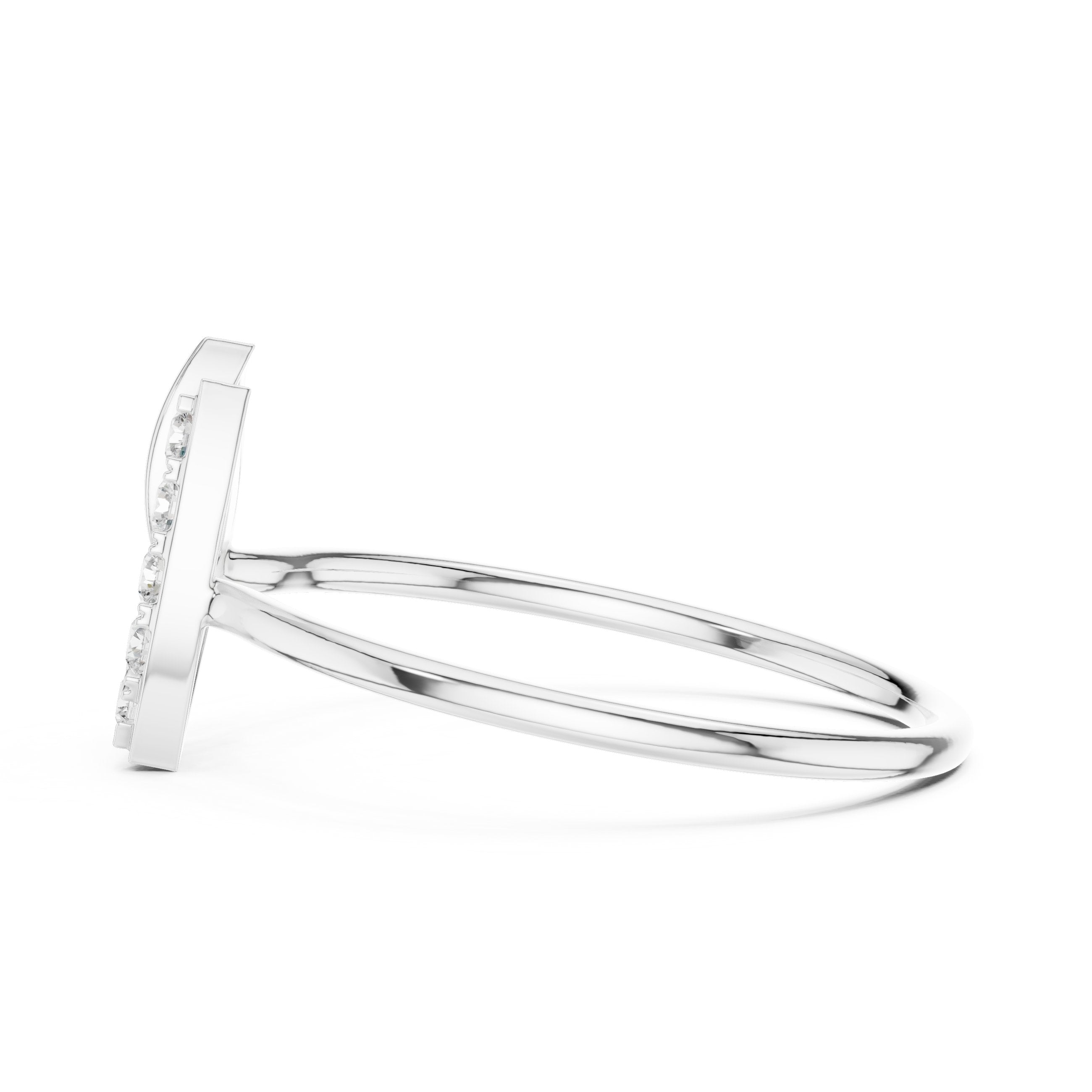 Opulent Twisted Diamond Engagement Ring in White Gold - VYKA Diamonds