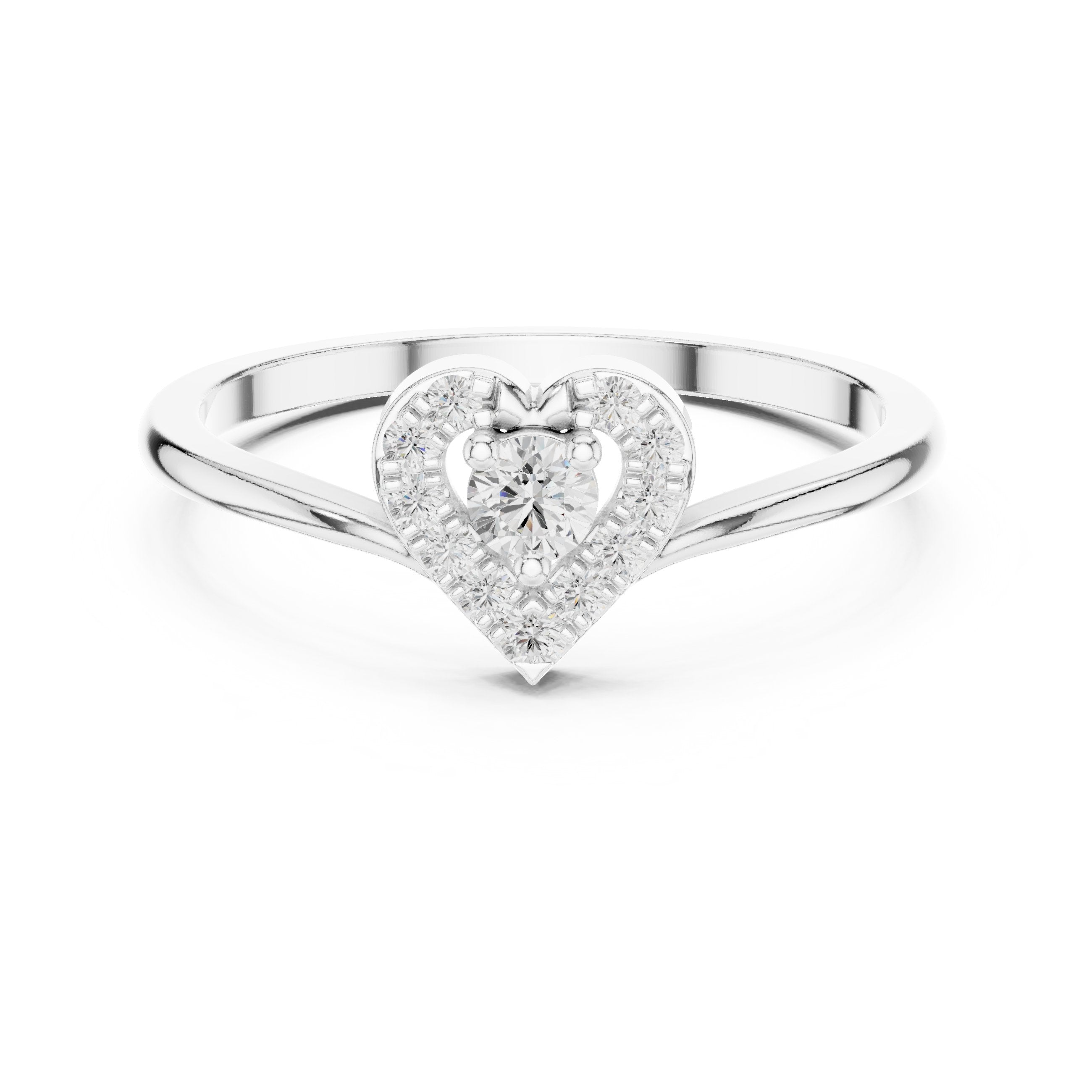Twilight Geometric Diamond Engagement Ring in White Gold - VYKA Diamonds