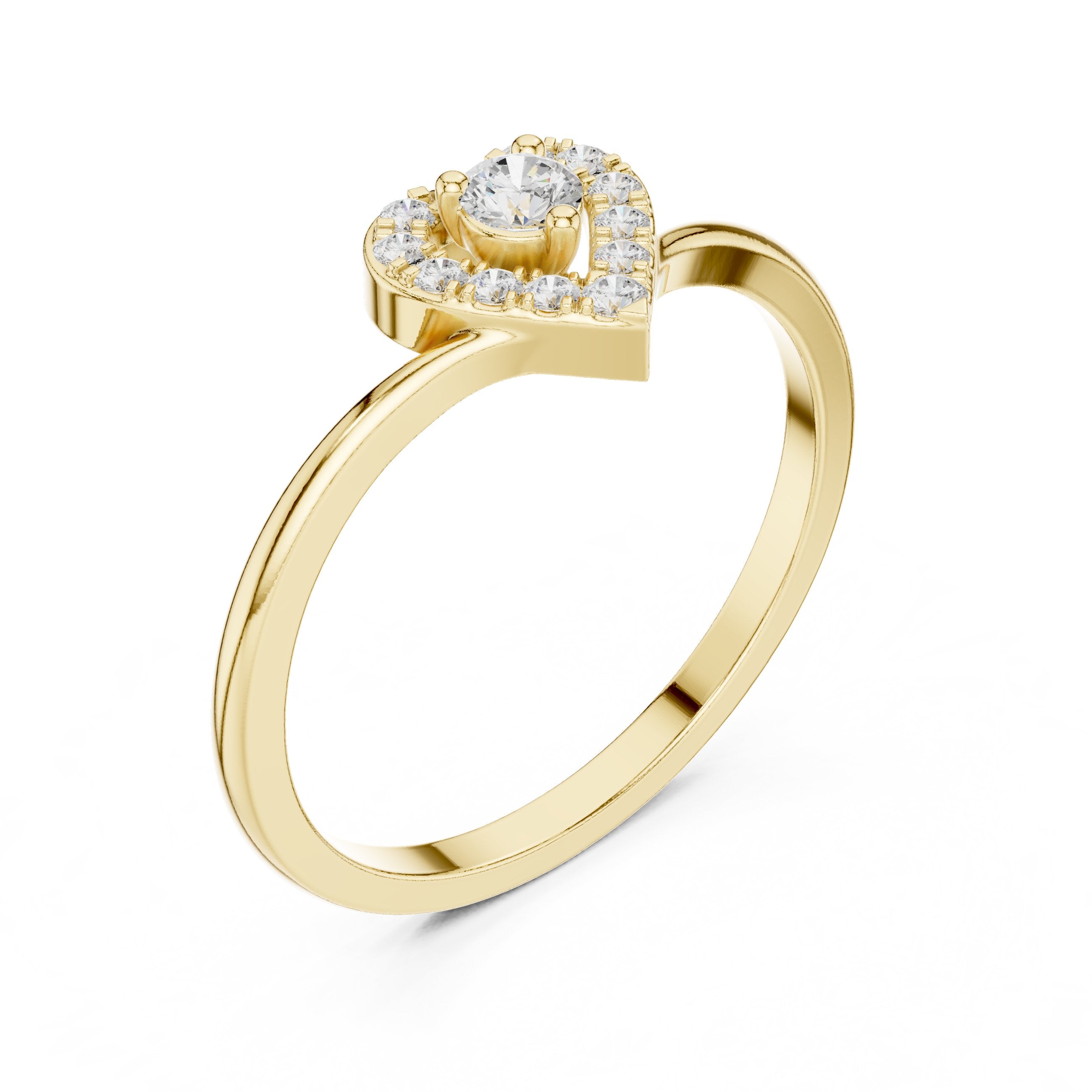 Twilight Geometric Diamond Engagement Ring in Yellow Gold - VYKA Diamonds