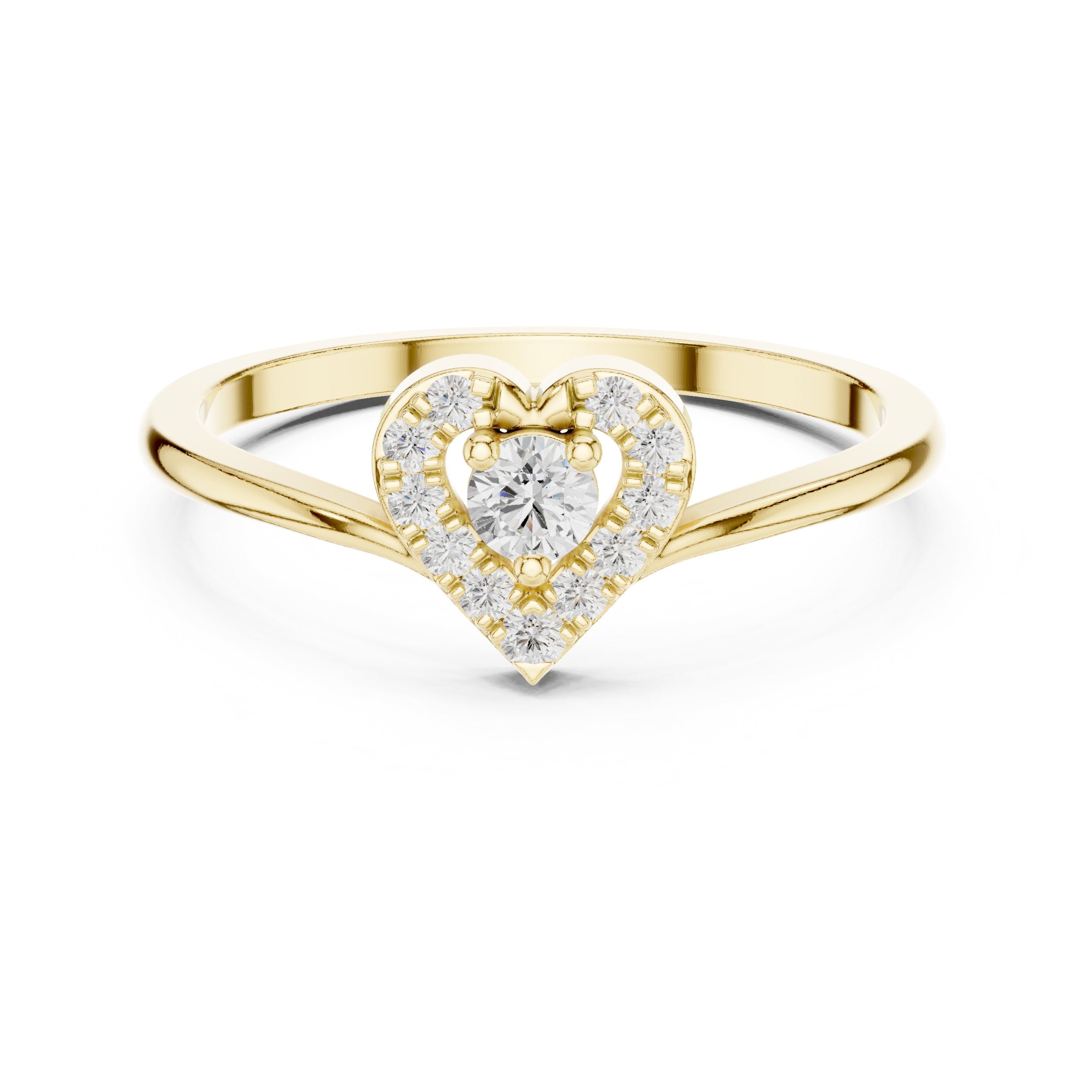 Twilight Geometric Diamond Engagement Ring in Yellow Gold - VYKA Diamonds