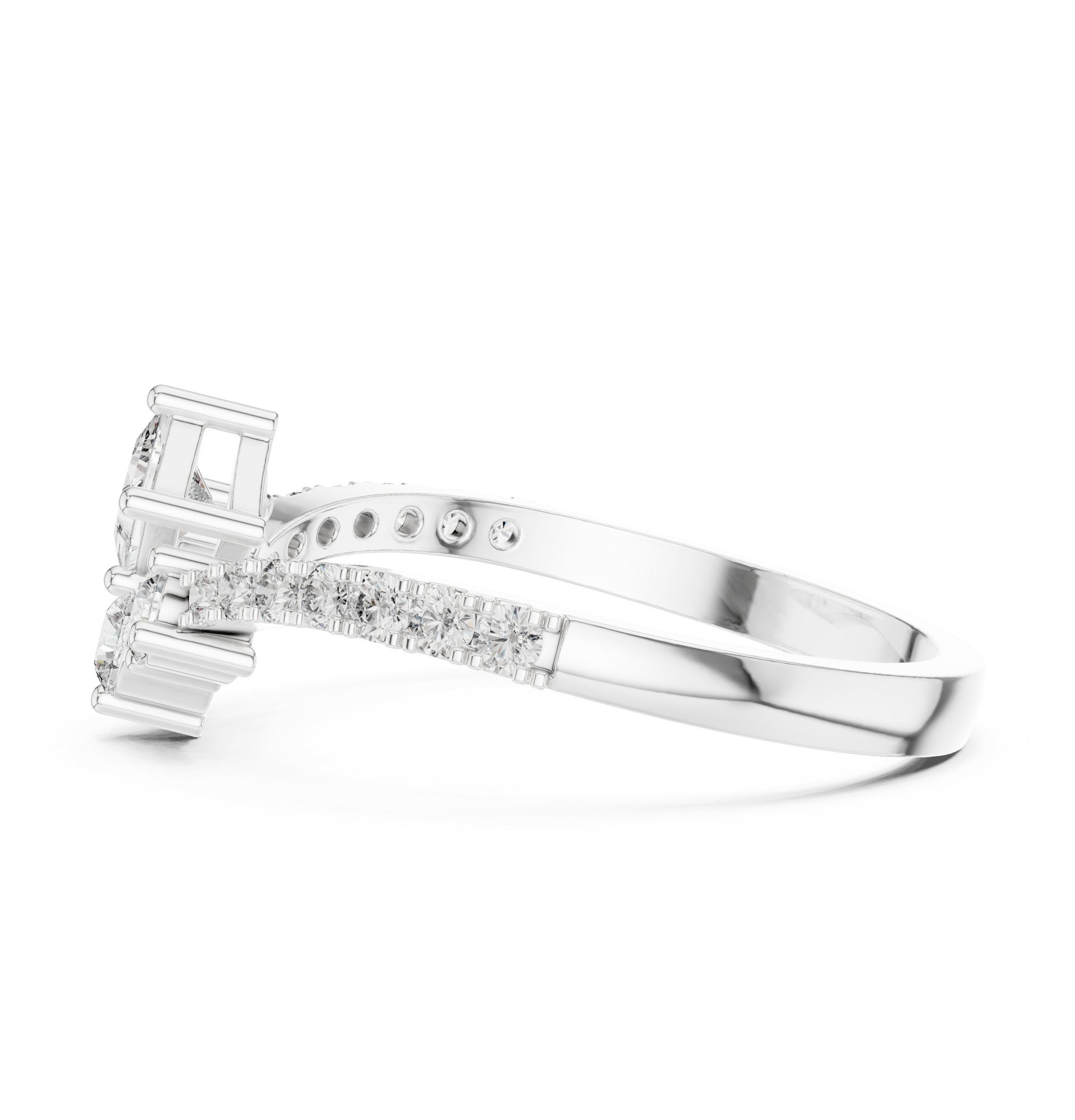 Pristine Princess Cut Diamond Engagement Ring in White Gold - VYKA Diamonds