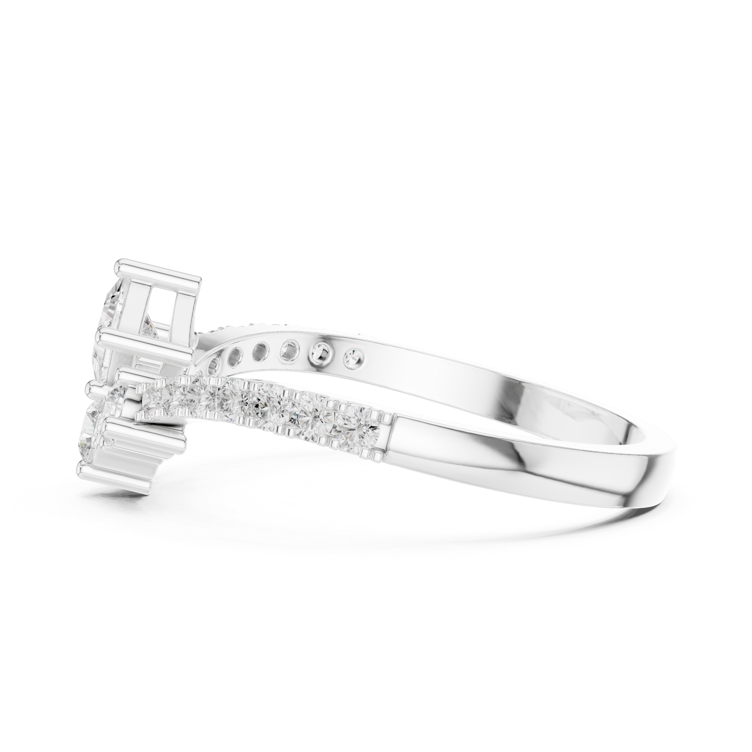 Pristine Princess Cut Diamond Engagement Ring in White Gold - VYKA Diamonds