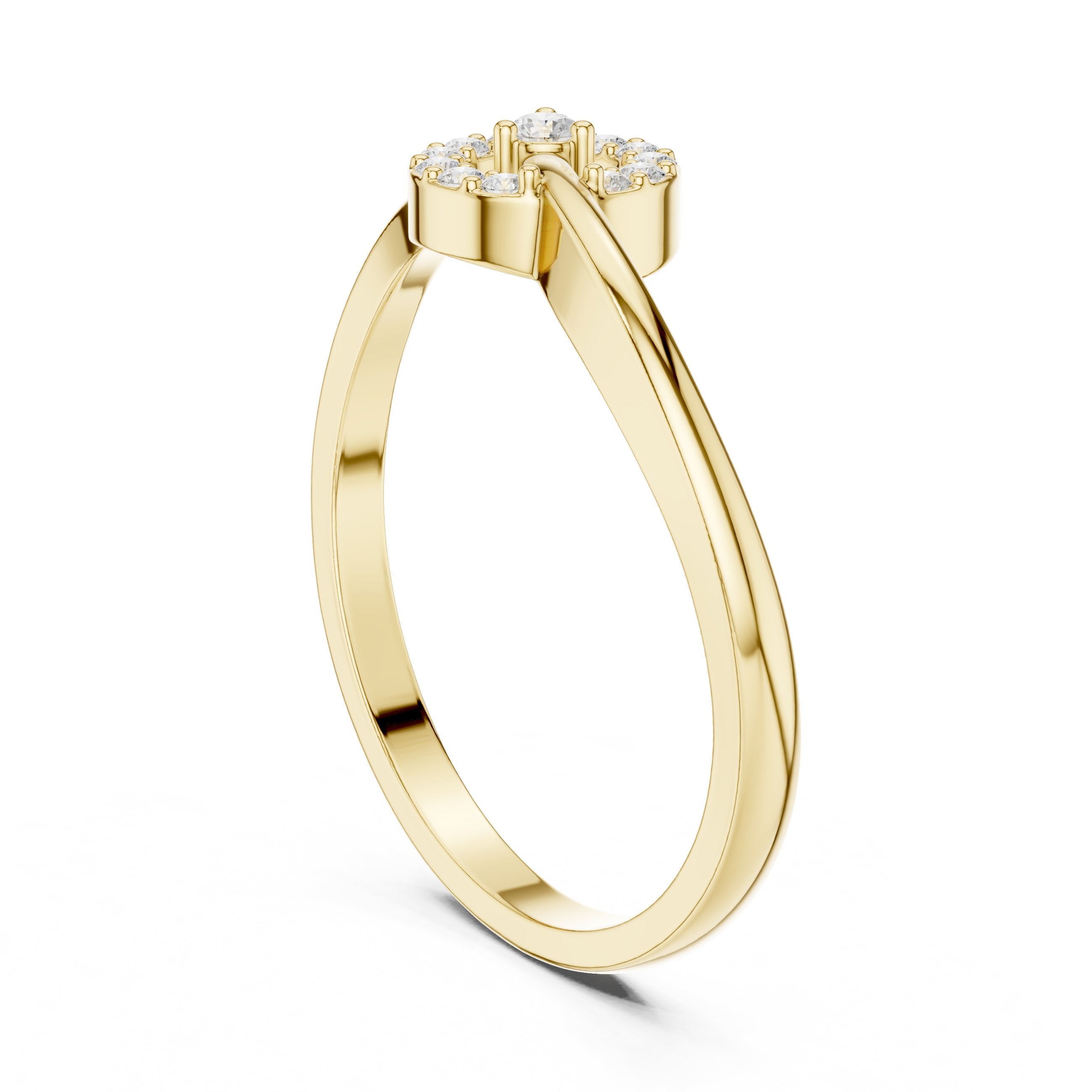 Harmonious Bezel Set Diamond Engagement Ring in Yellow Gold - VYKA Diamonds
