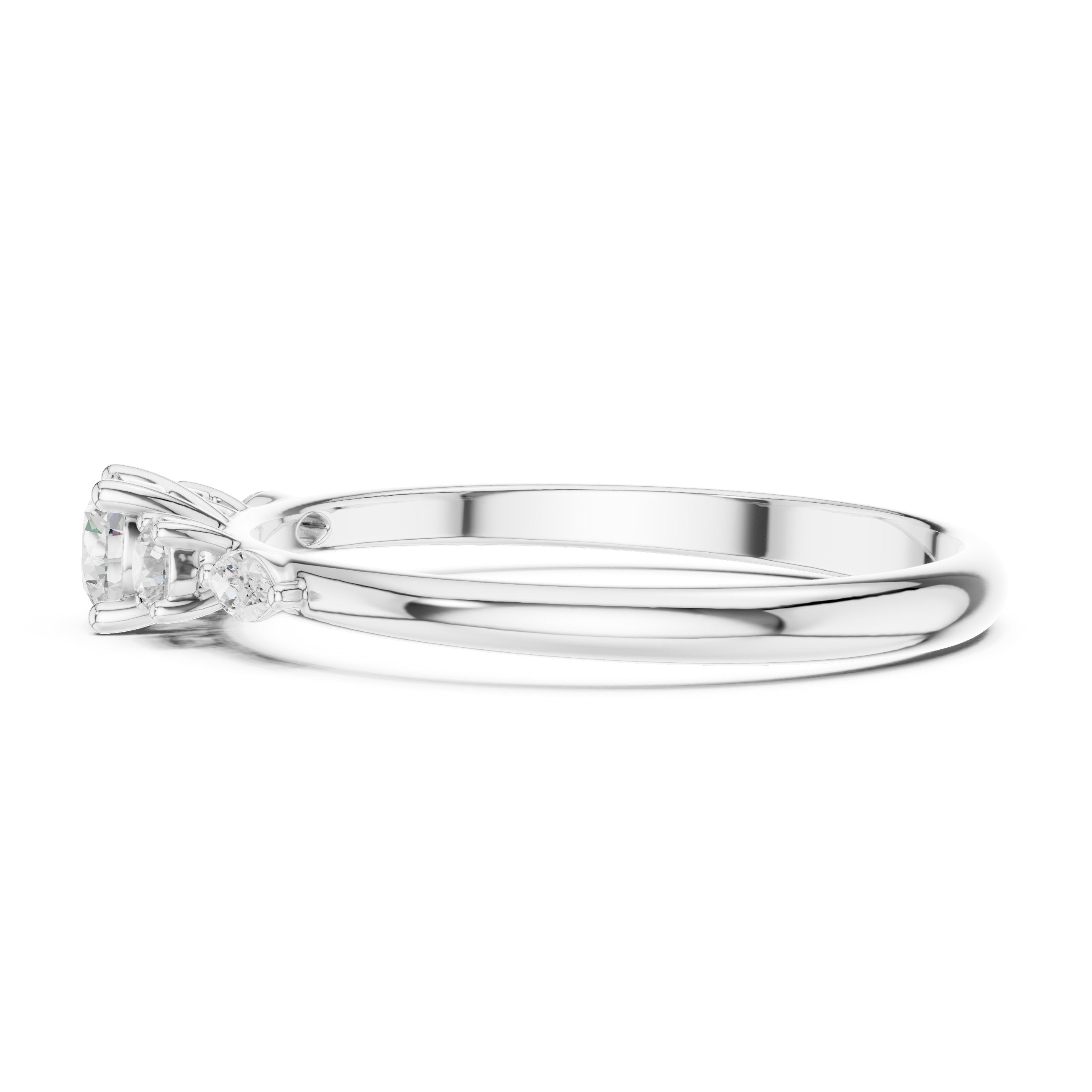 Noble Halo Diamond Engagement Ring in White Gold - VYKA Diamonds