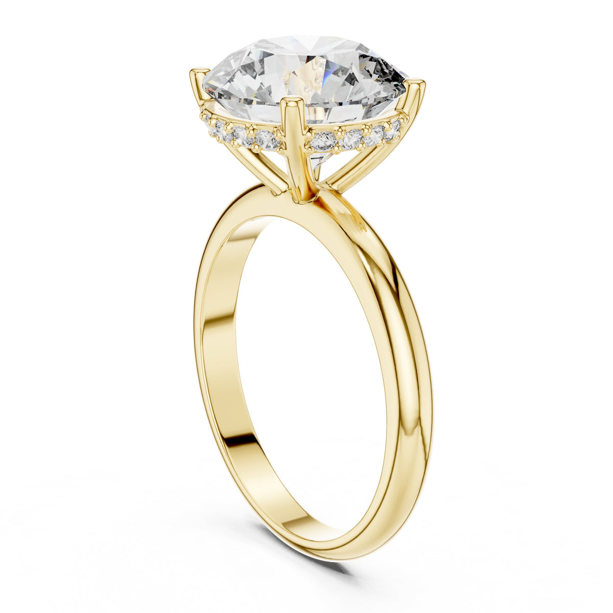 Round Diamond Six Prong Solitaire Engagement Ring