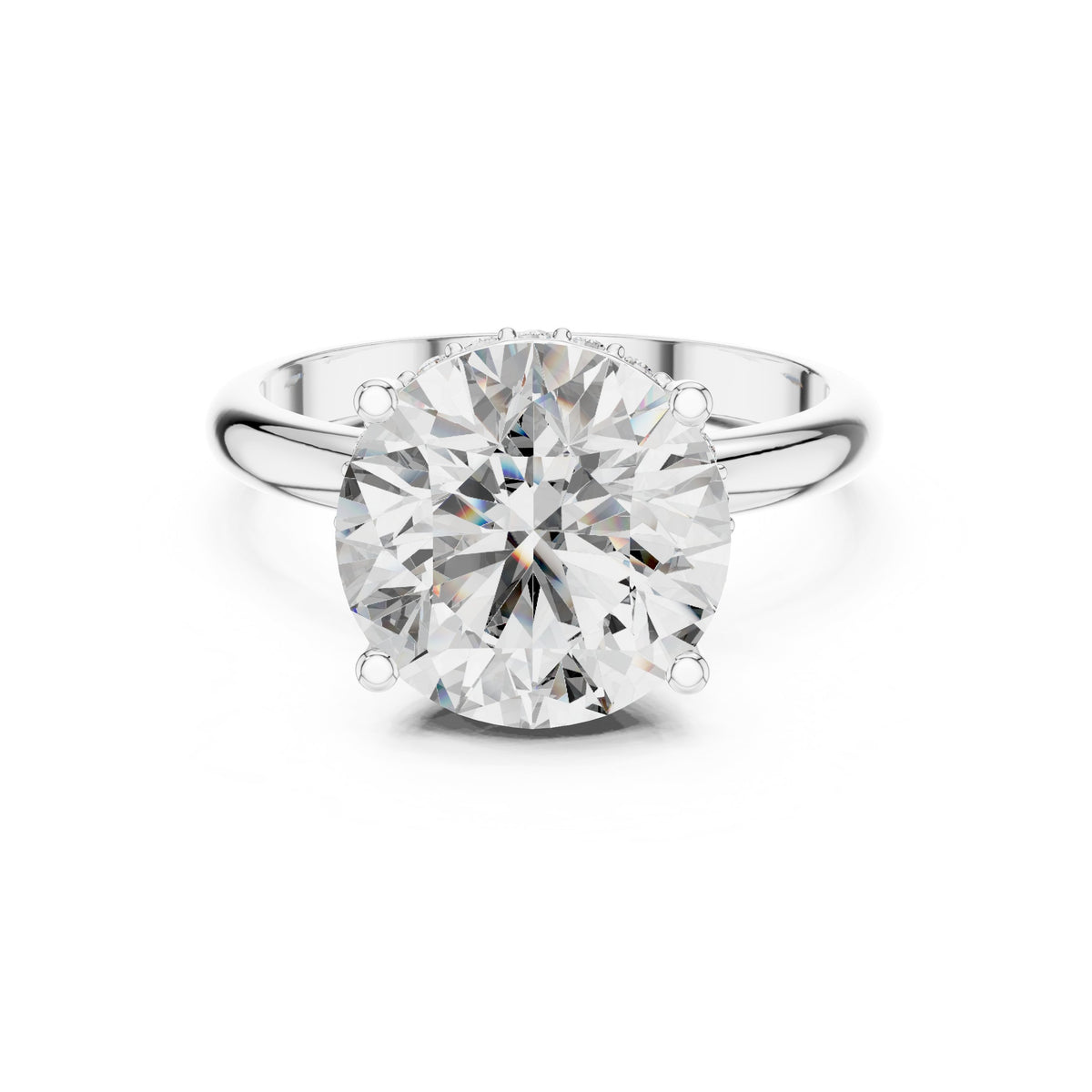 Round Diamond Six Prong Solitaire Engagement Ring