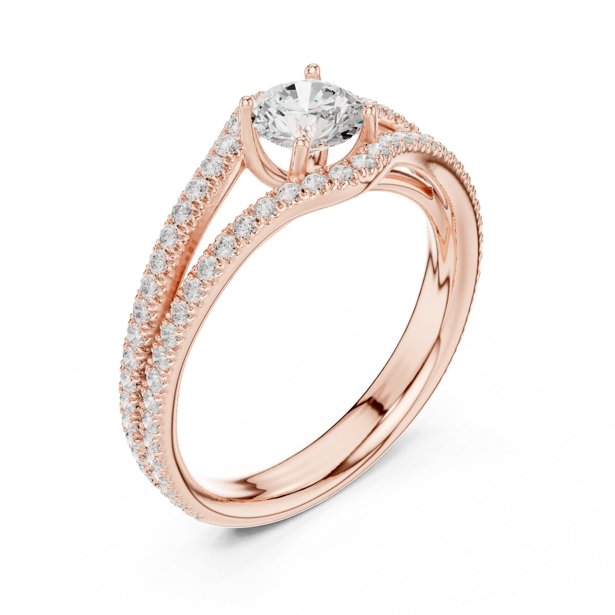 Radiant Geometric Diamond Engagement Ring