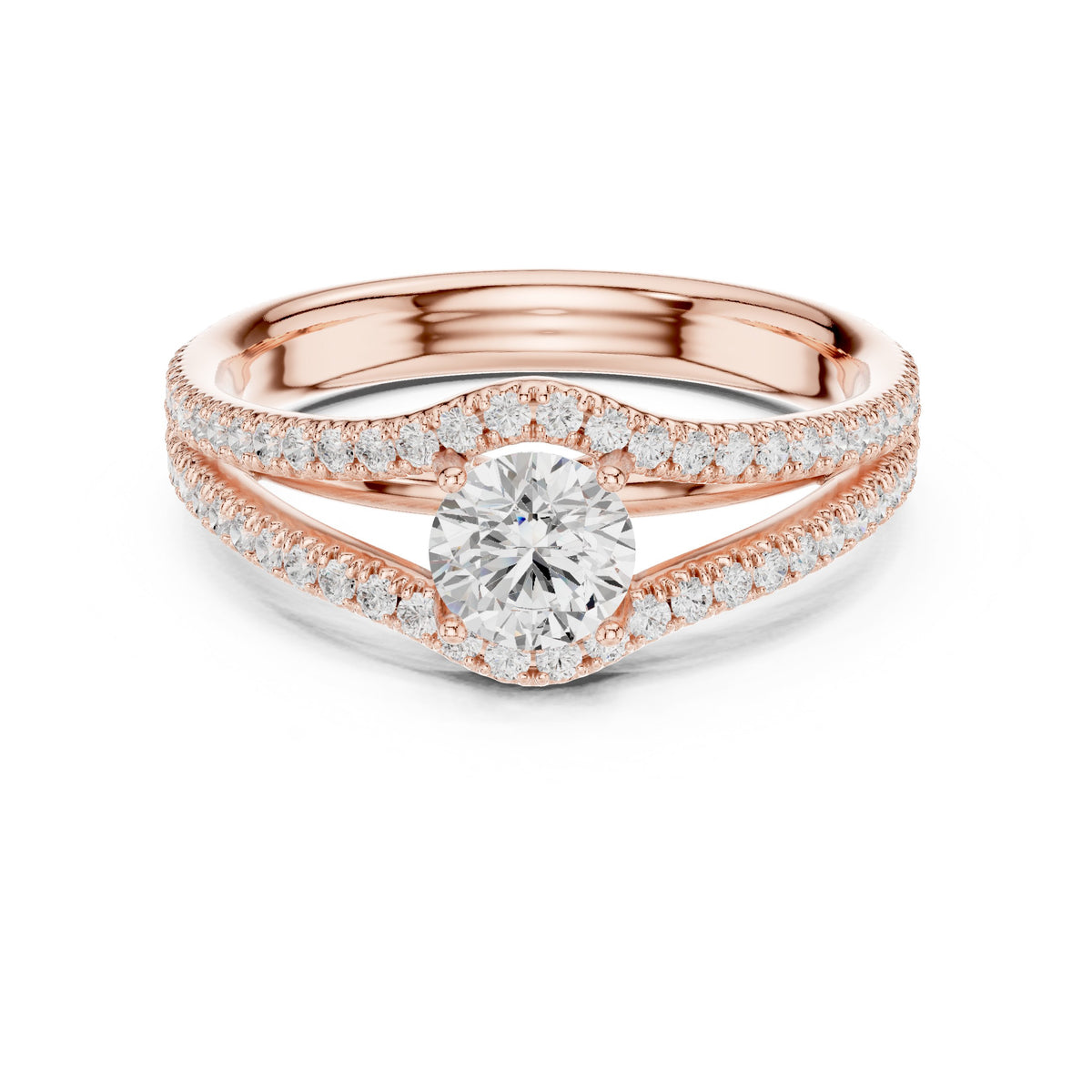 Radiant Geometric Diamond Engagement Ring