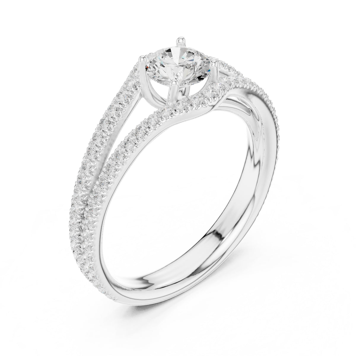 Radiant Geometric Diamond Engagement Ring
