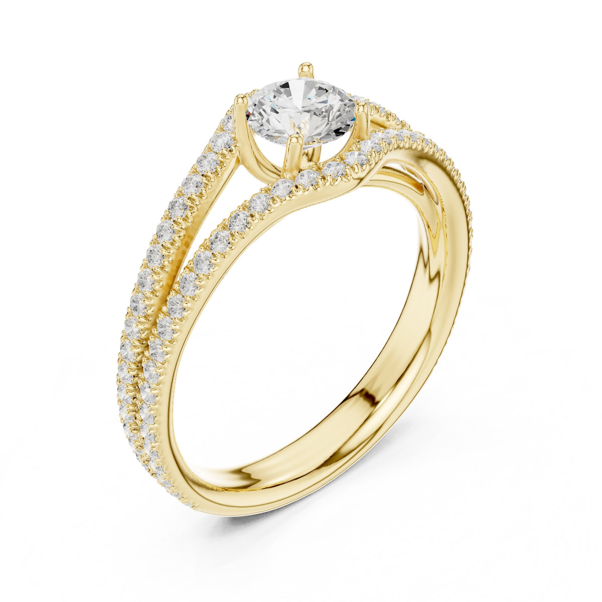 Radiant Geometric Diamond Engagement Ring