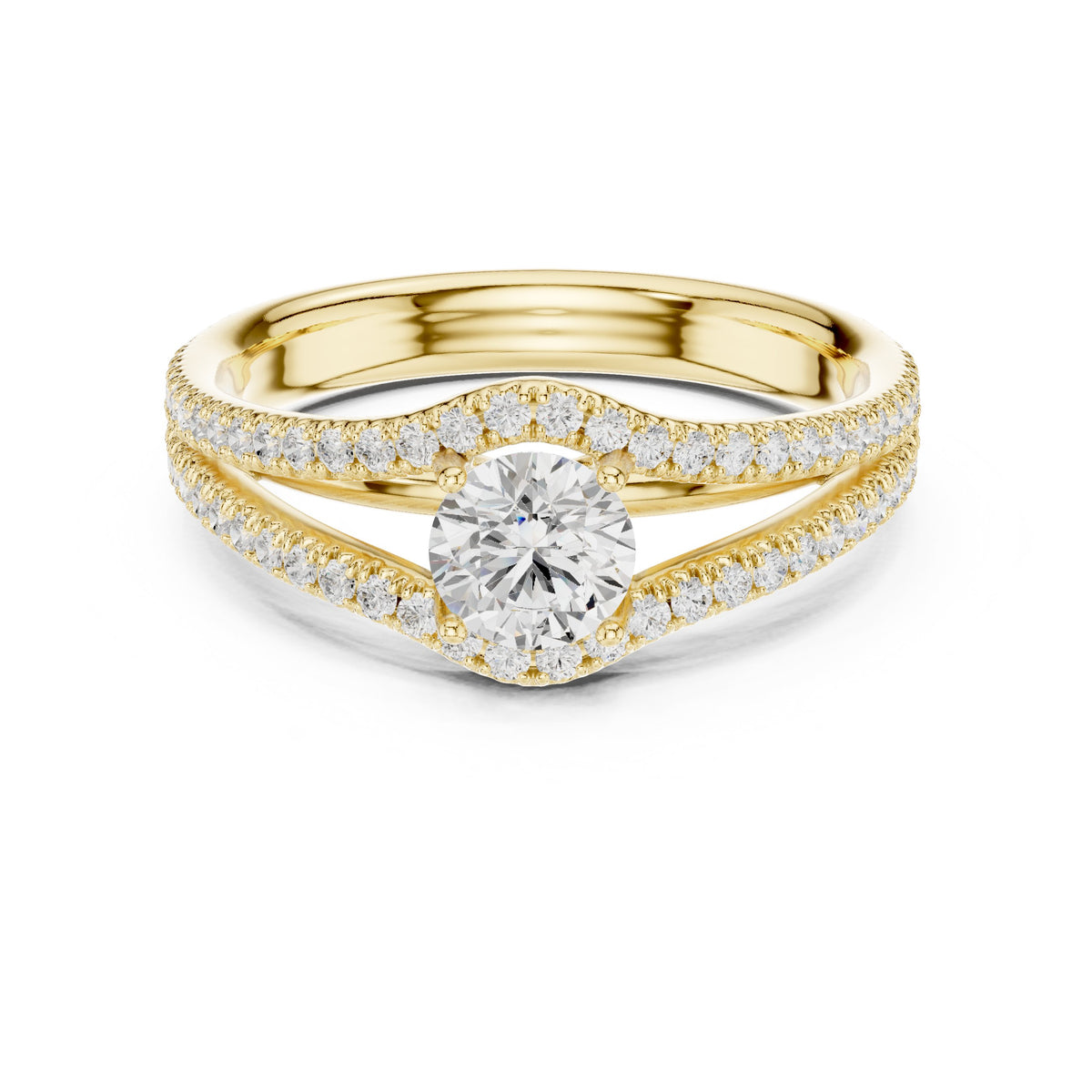 Radiant Geometric Diamond Engagement Ring